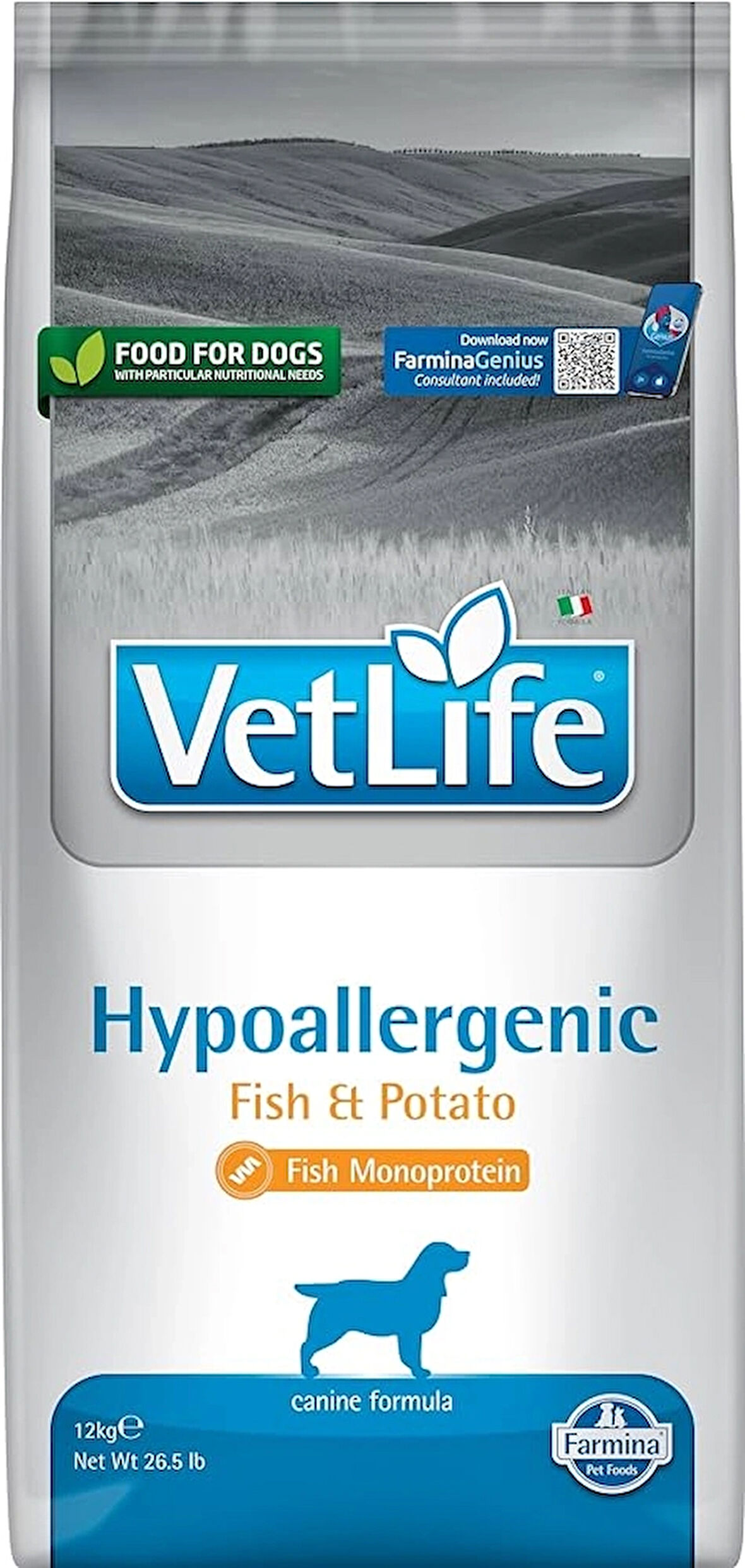 Vet Life Hypoallergenic Fish & Potato Köpek Maması 12 Kg