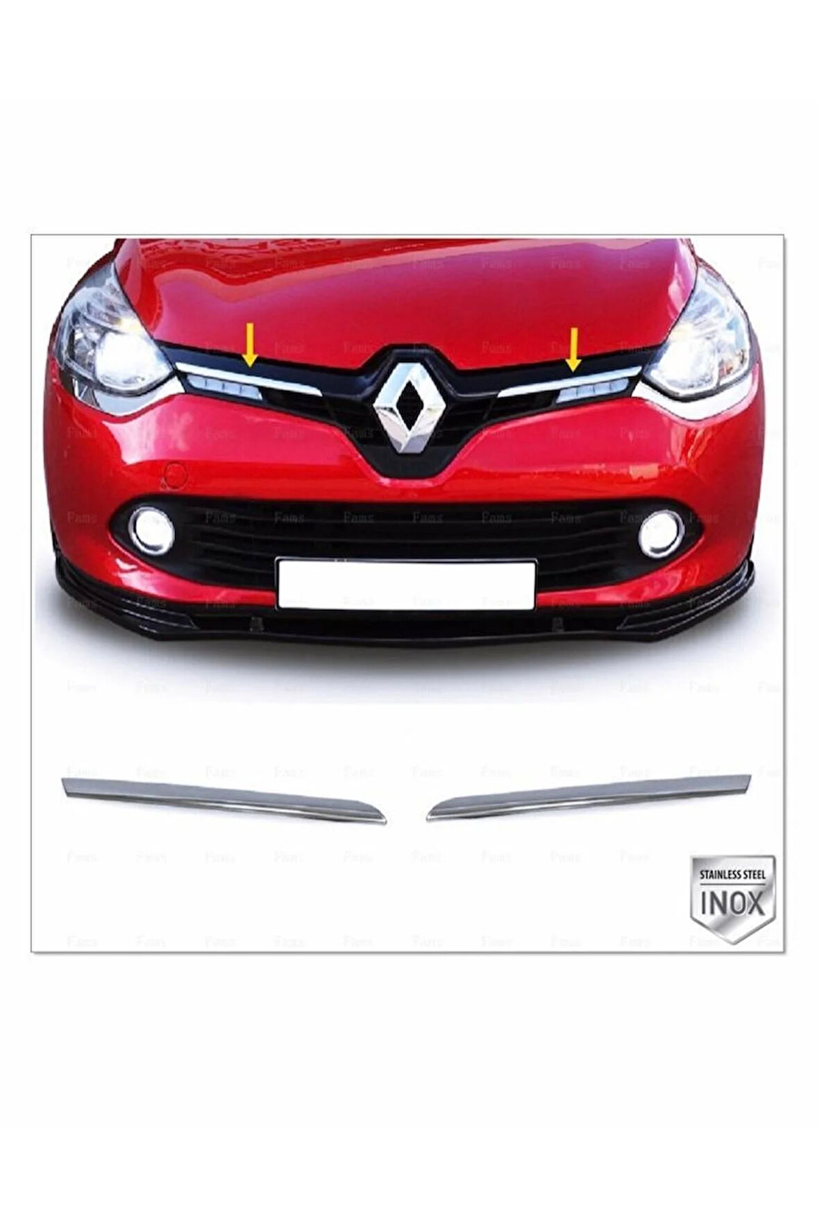 Renault Clio 4 Krom Ön Panjur 2 Prç. 2012-2018 P.çelik