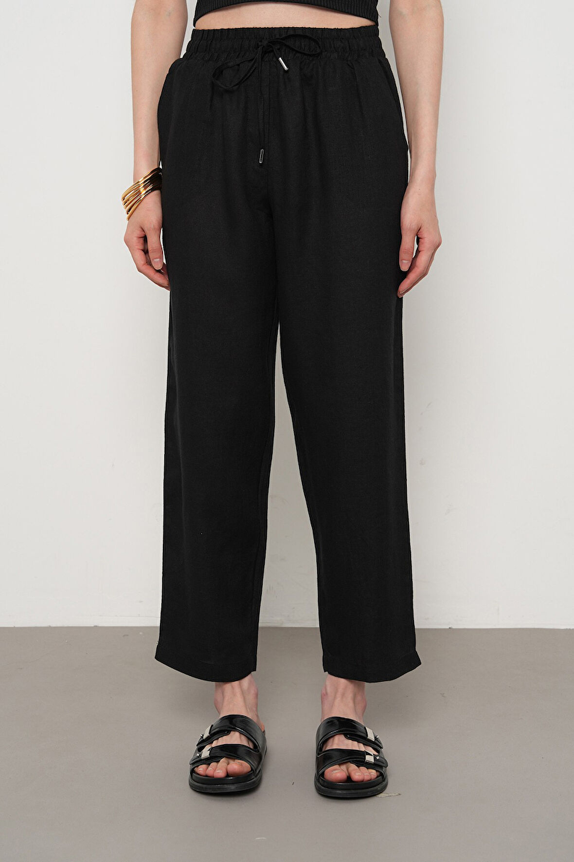 KADIN %100 İNCE KETEN REGULAR KALIP PANTOLON