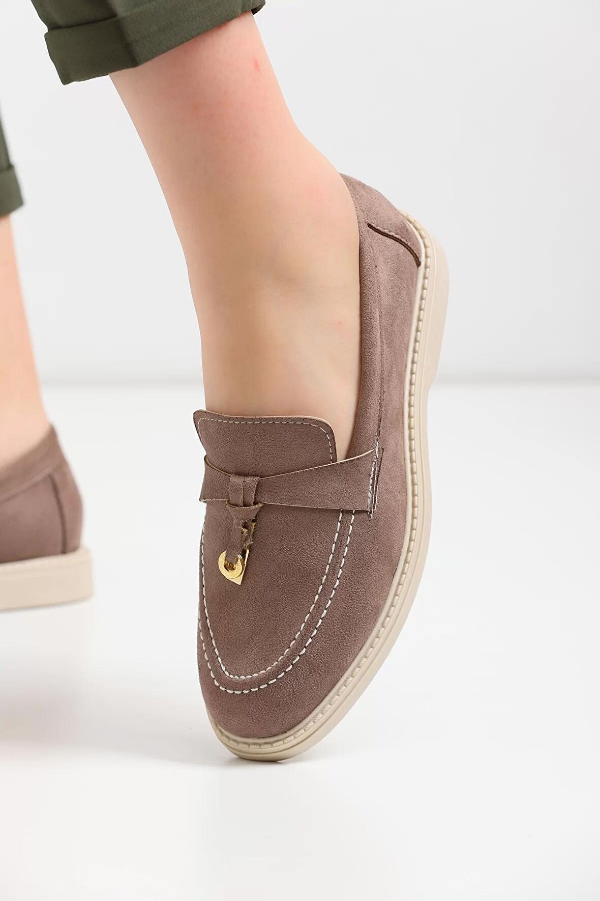 Kadın Loafer Ayakkabı 218 - Vizon