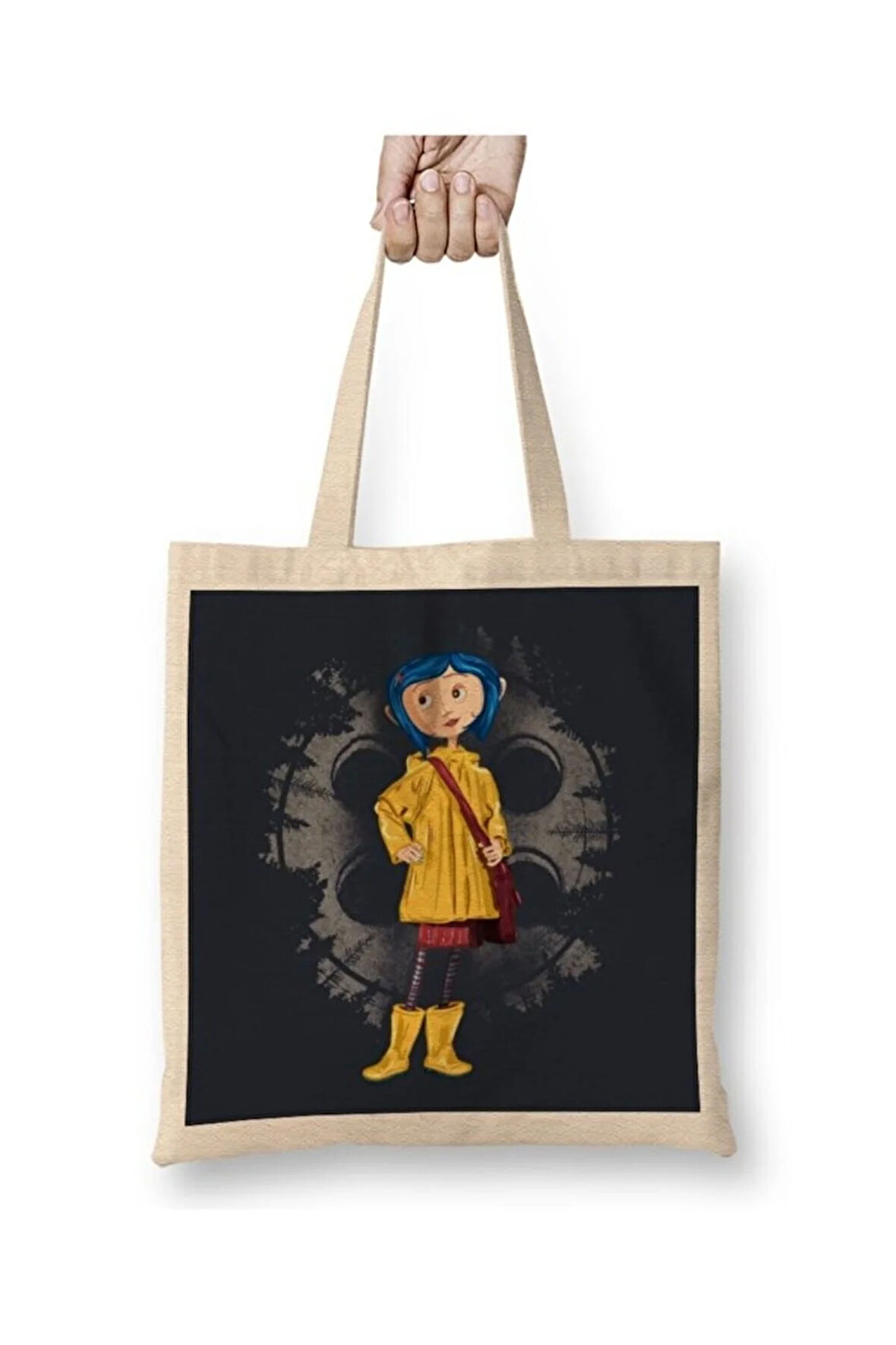 Coraline Bez Çanta Uzun Saplı Alışveriş Çantası Plaj Çantası