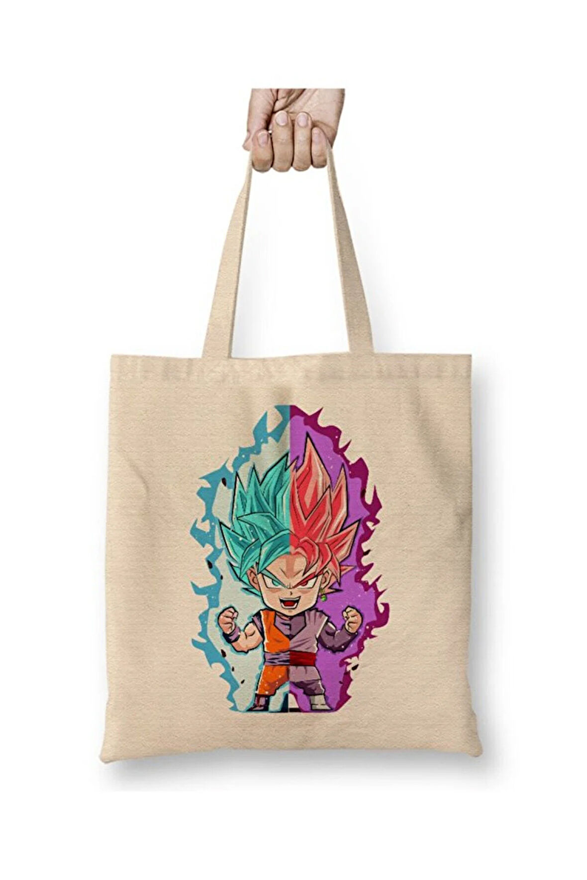 Dragon Ball Z Bez Çanta Uzun Saplı Alışveriş Çantası Plaj Çantası