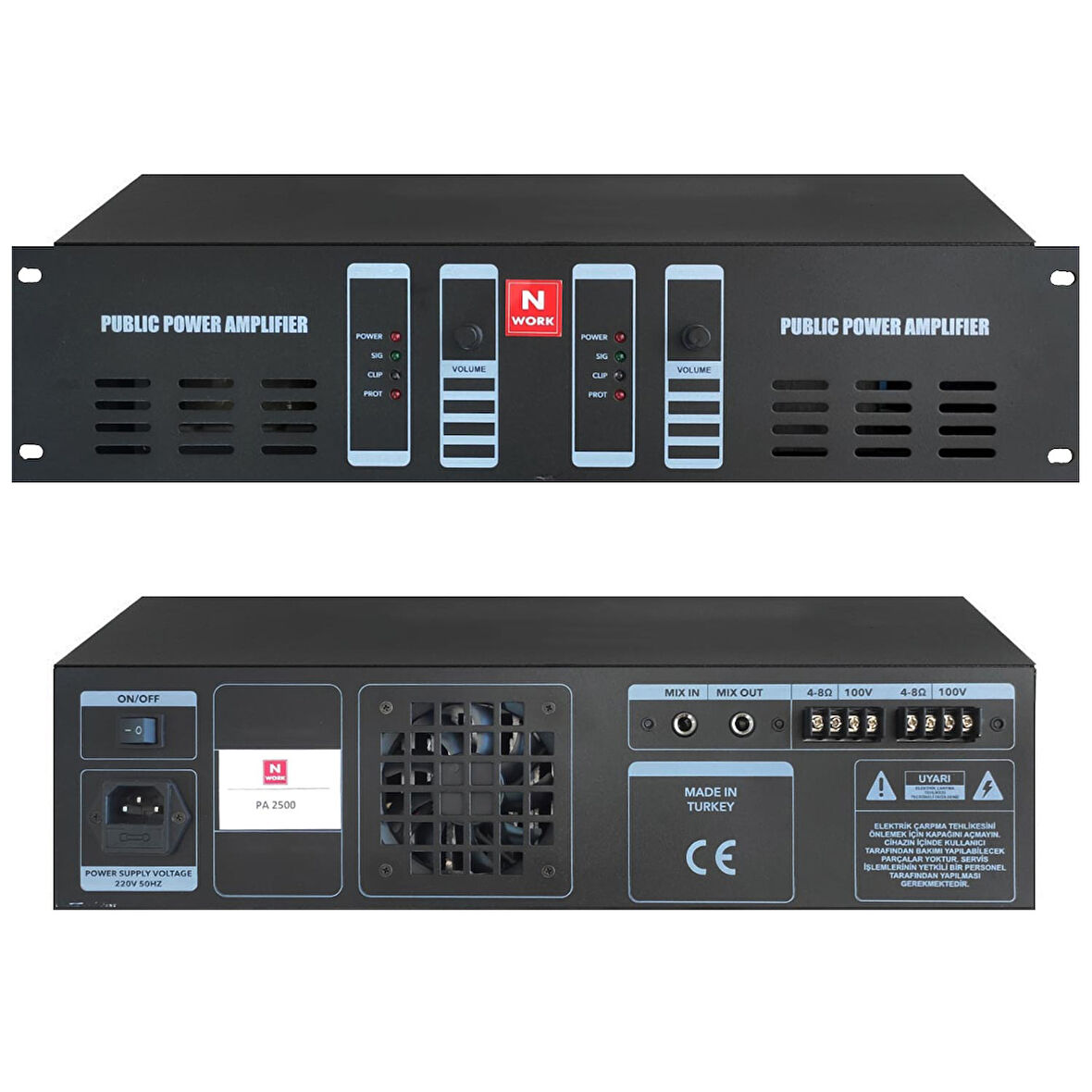 NIWORK PA-2500 Power Anfi 2X500 Watt 220V Trafolu