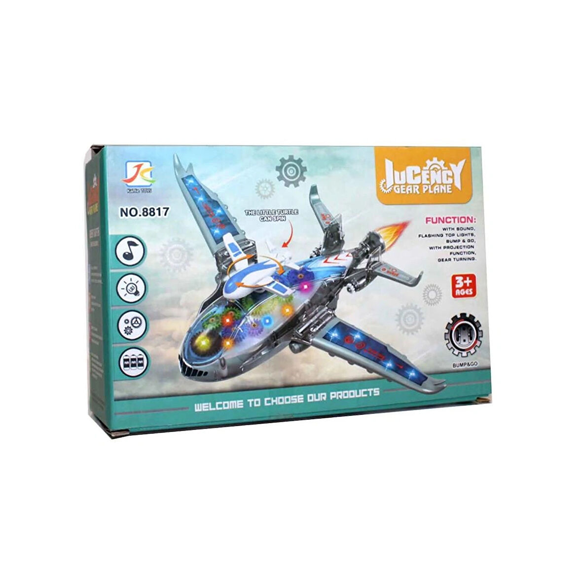 Lucestgrb Yerde Gezen Işıklı Sesli Hareketli Mekanizmalı Savaş Uçağı