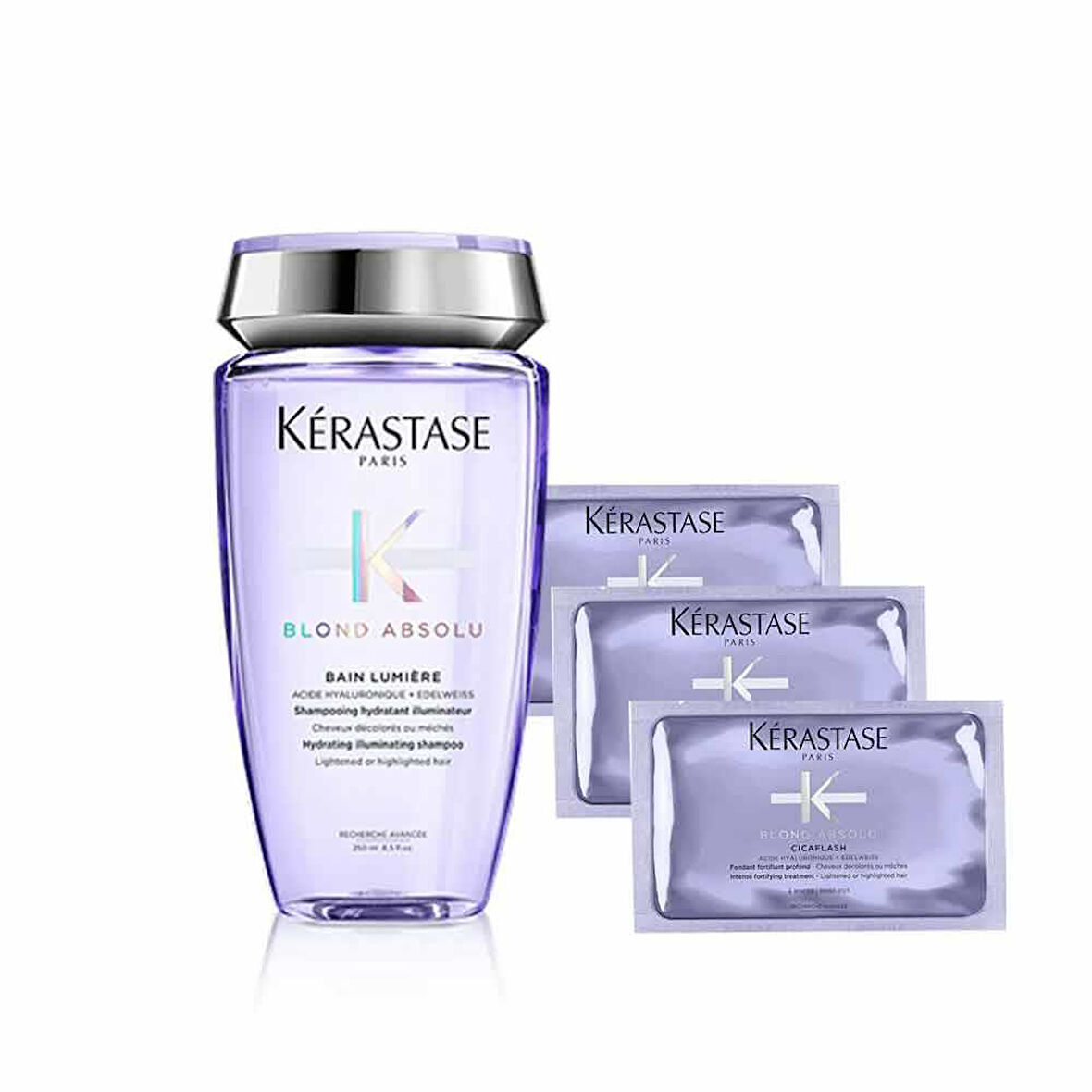 Kerastase Blond Absolu Bain Lumiere Şampuan 250 ml + Blond Absolu Maske 3 x 15 ml
