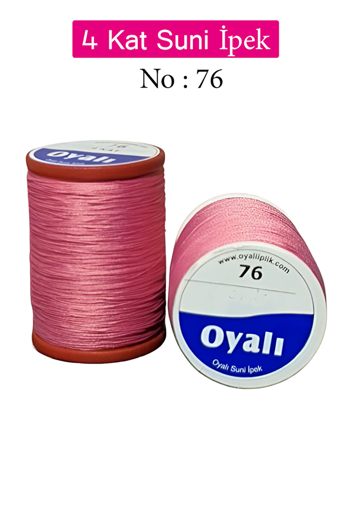 Oyalı 4 Kat Suni İpek İplik İğne Oyası Boncuk İpi Tığ Oyası No:76