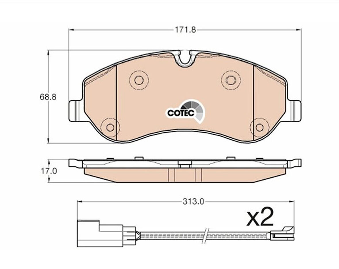 ÖN BALATA FORD TRANSIT V363 14> -TRANSIT CUSTOM 2.2 TDCI 12