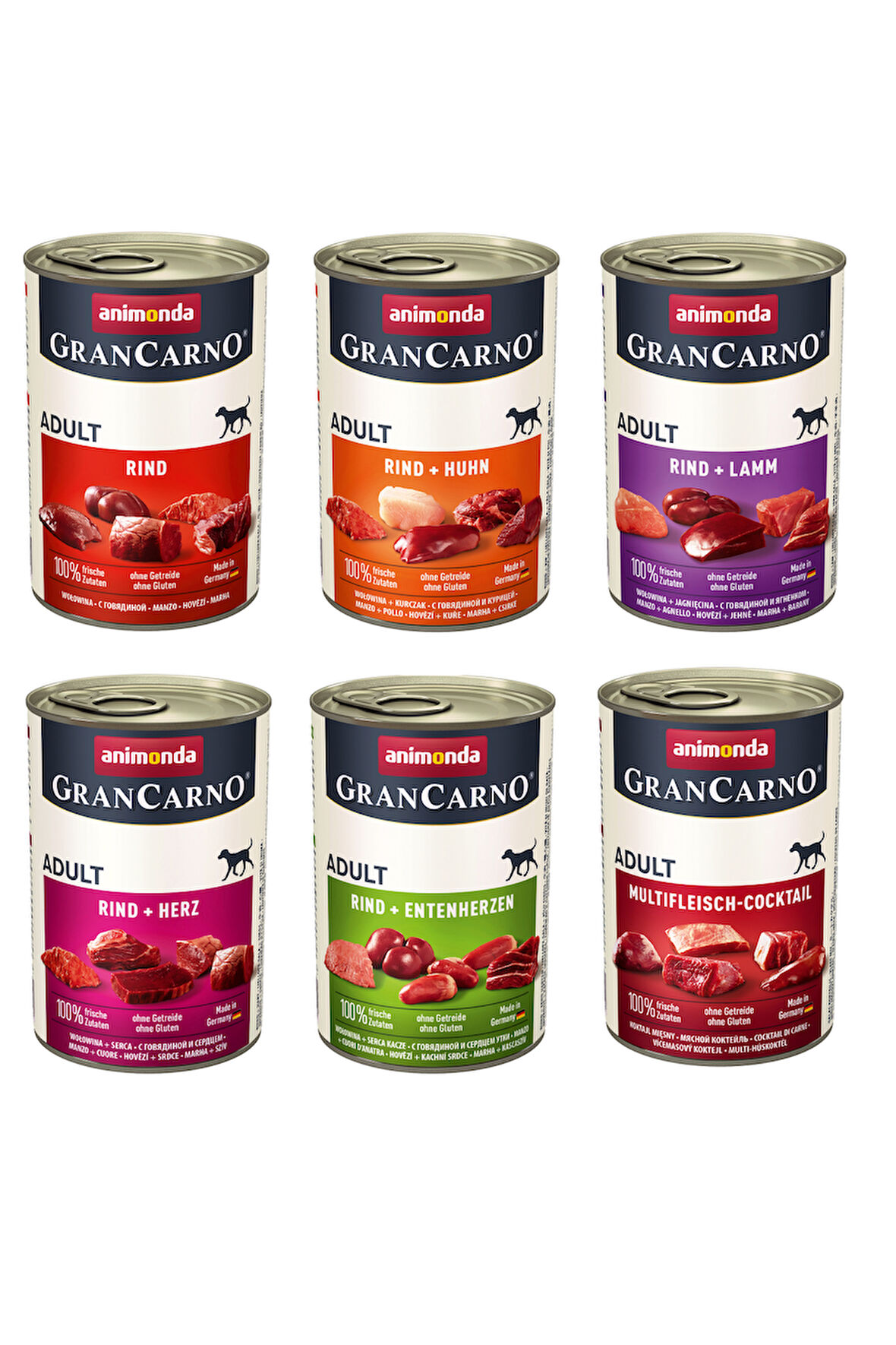 Animonda Gran Carno 6 Çeşit Karma Köpek Konserve 400 Gr. X 6 Adet
