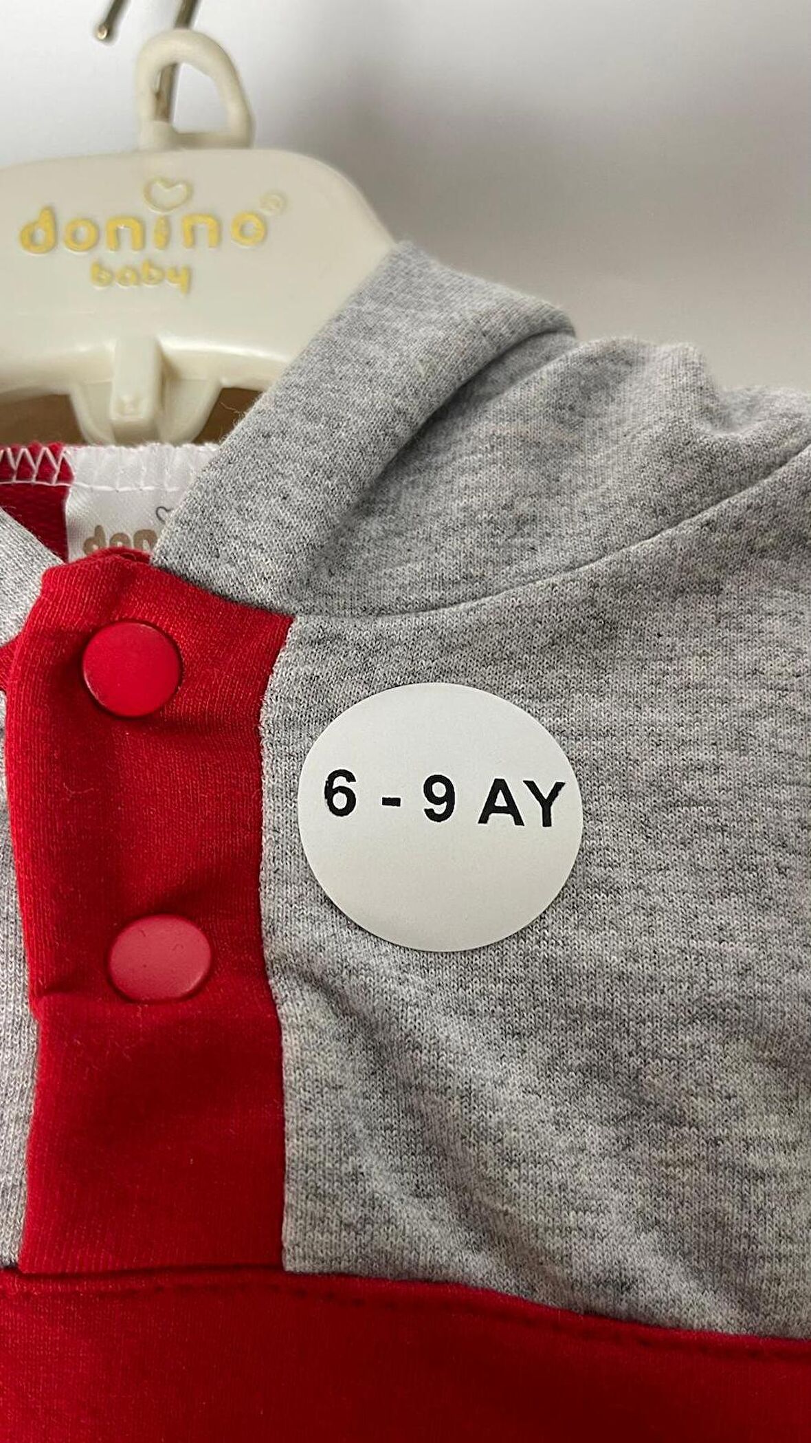 6-9 Ay Yazılı Beden Etiketi Yuvarlak Yapışkanlı 3x3 cm 150 Adet