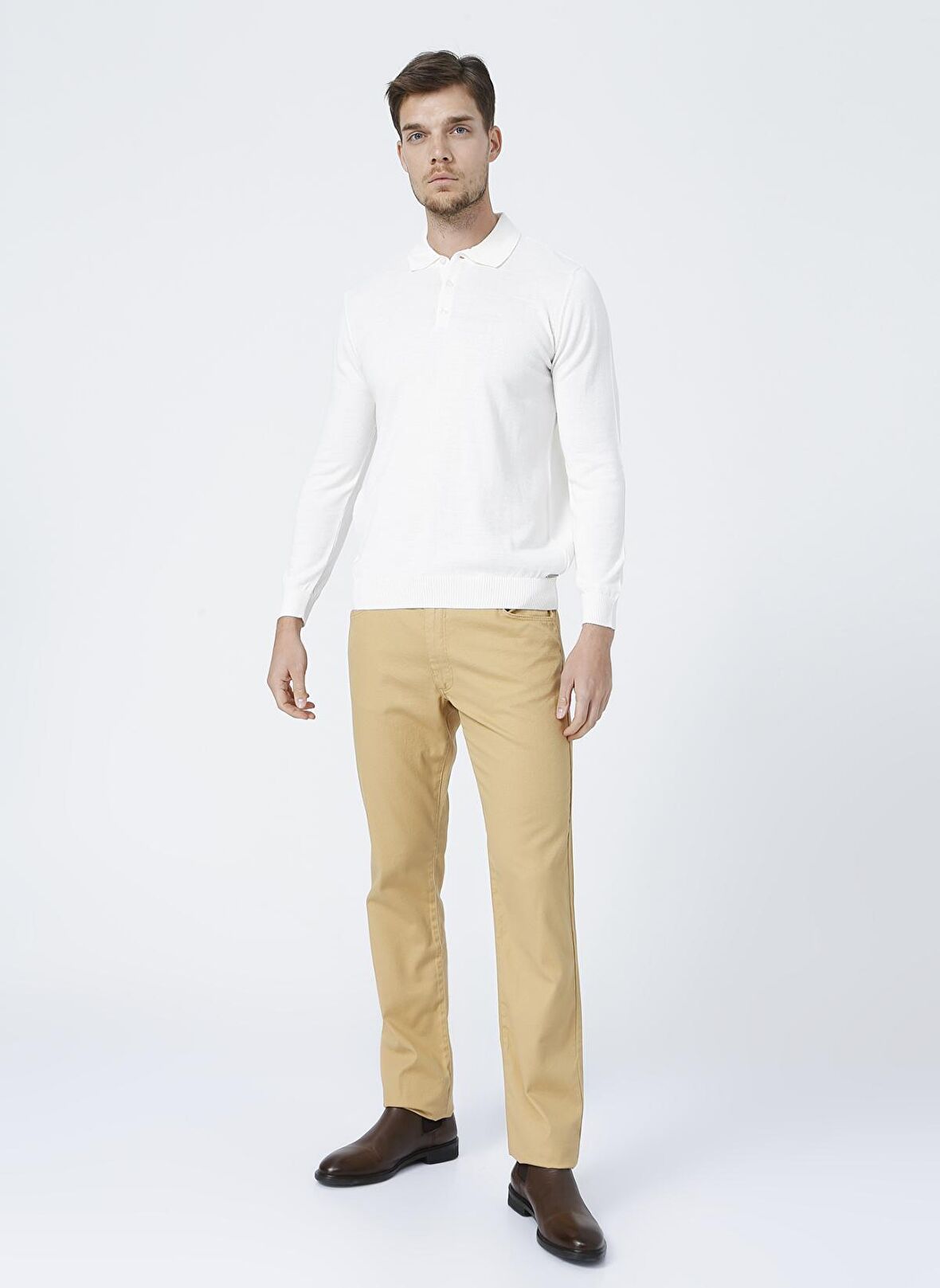 Altınyıldız Classics Normal Bel Boru Paça Regular Fit Deve Tüyü Erkek Pantolon 4A0121200062