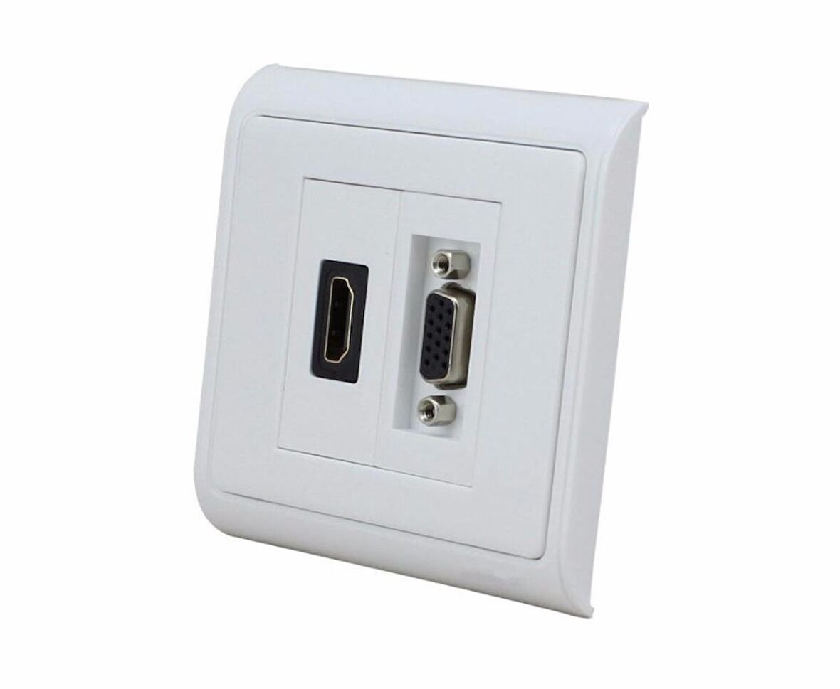 Hdmı-Vga Duvar Prizi