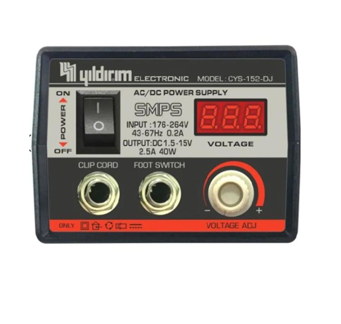 Dövme Makinesi Adaptörü 0-15 Volt Ayarlı