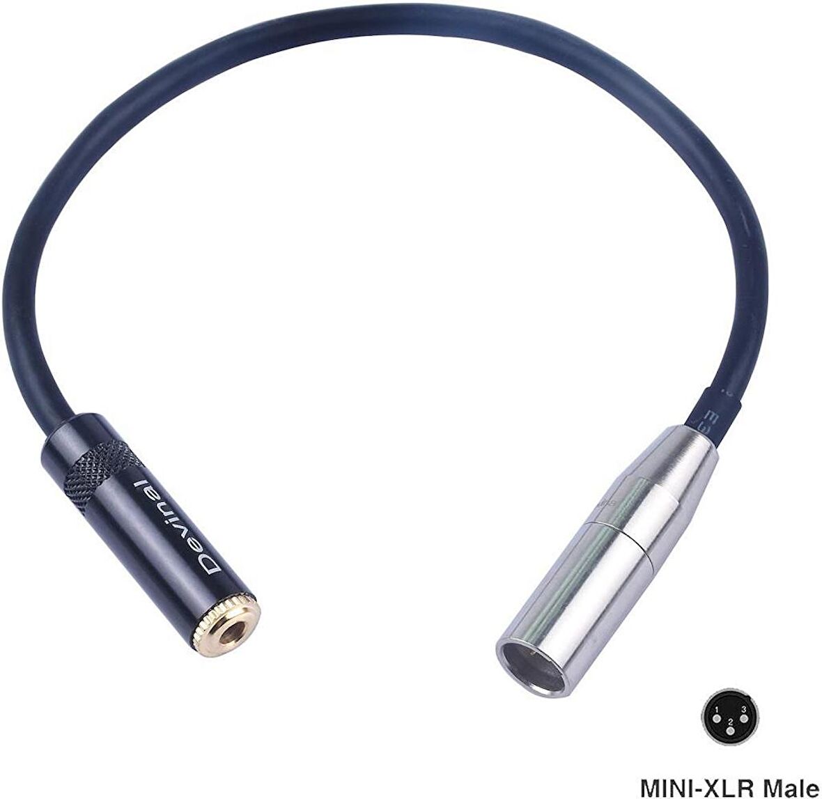 Mini Xlr Erkek 3.5 mm Dişi Çevirici Kablo