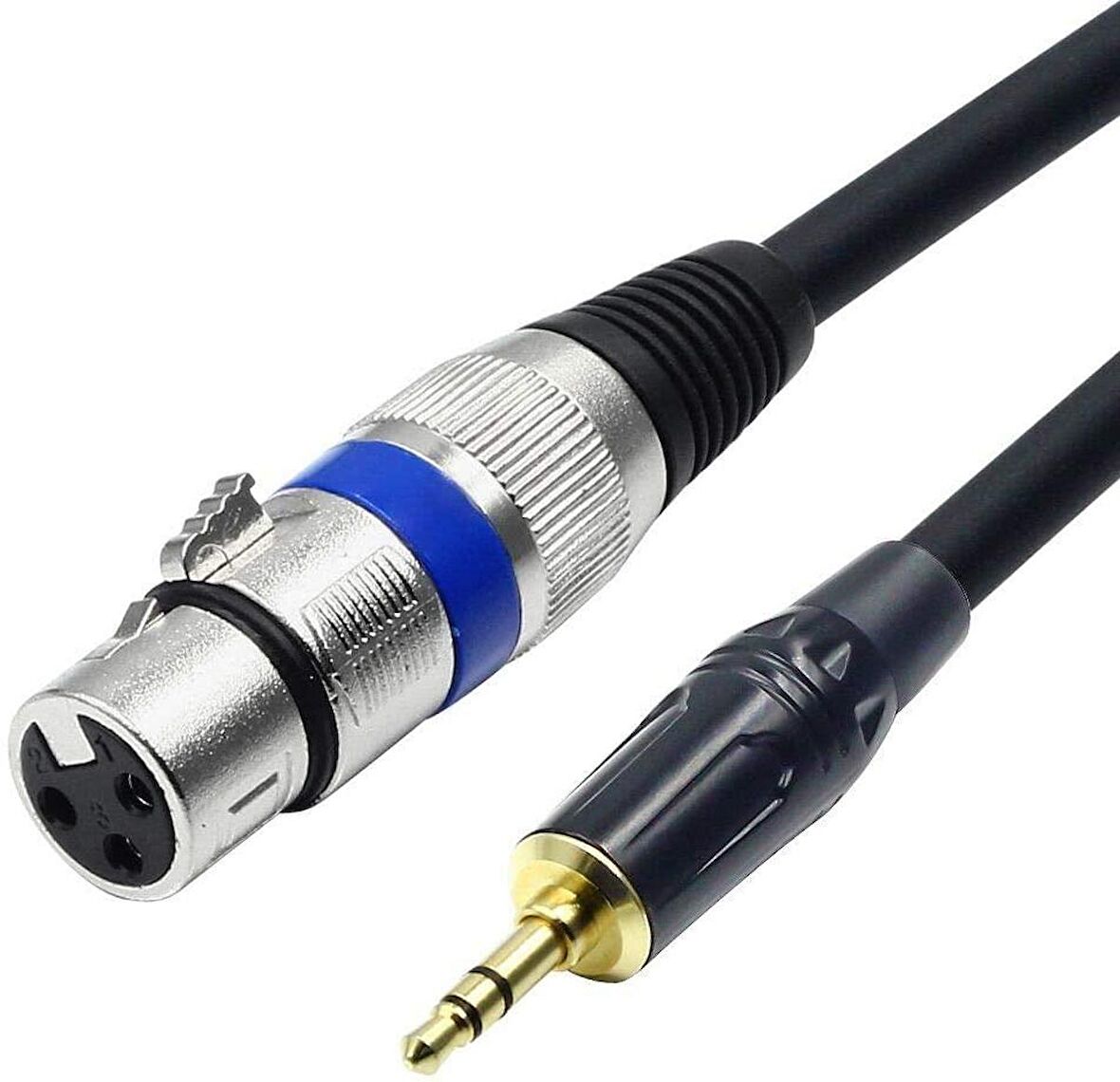 3.5 mm Stereo Erkek to Xlr Dişi Kamera Mikrofon Kablosu 3 metre