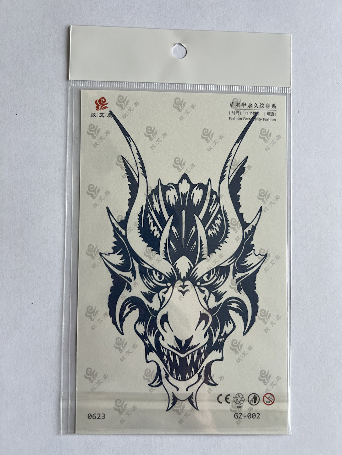 Ejderha 1 Aylık Yarı Kalıcı Yapıştırma Geçici Dövme