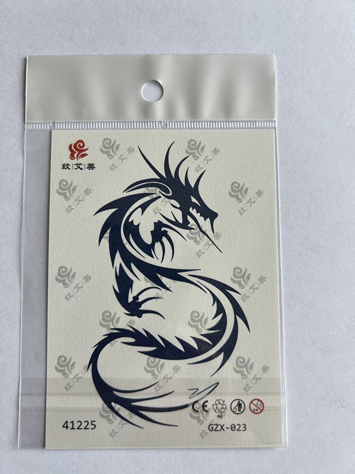 Dragon Minimal 11x8 cm Yarı Kalıcı Geçici Dövme Yapıştırma Dövme