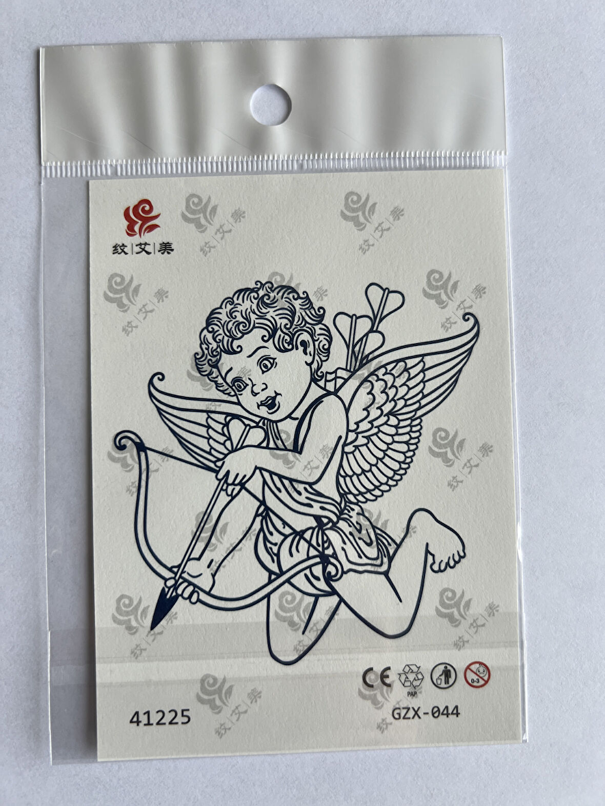 Melek Minimal 11x8 cm Yarı Kalıcı Geçici Dövme Yapıştırma Dövme