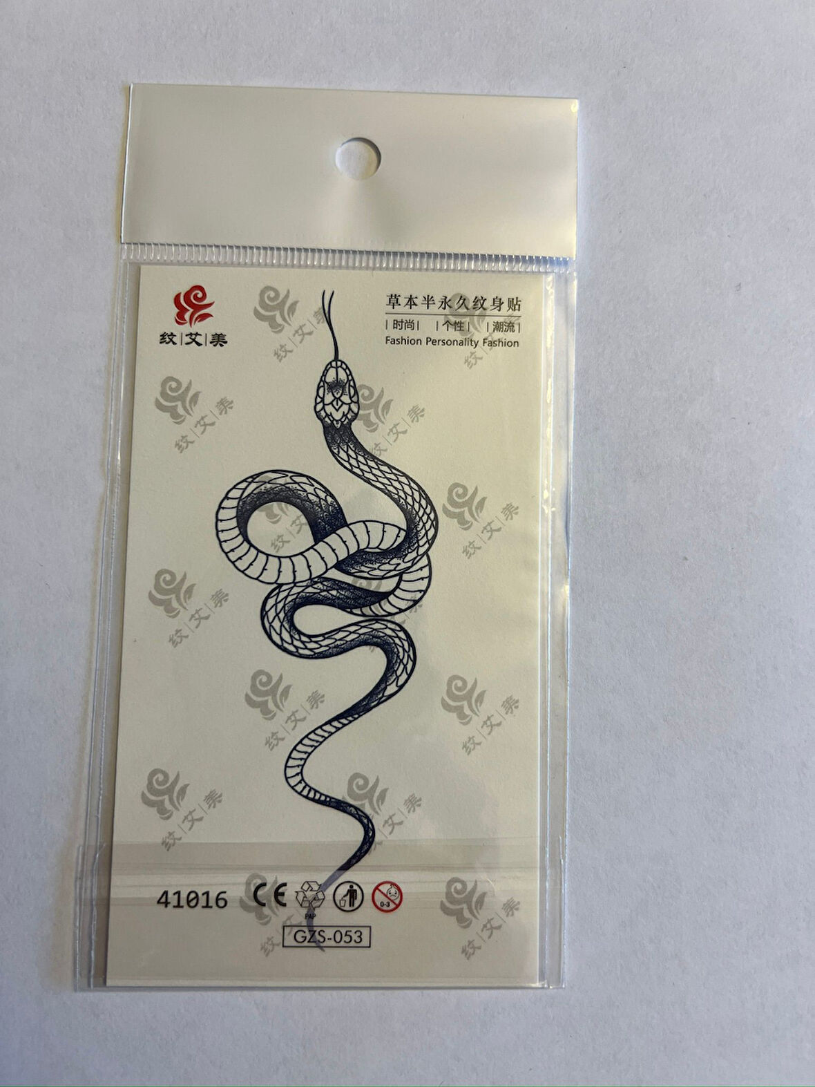Yılan Minimal Yarı Kalıcı Hayalet Geçici Dövme Yapıştırma Dövme