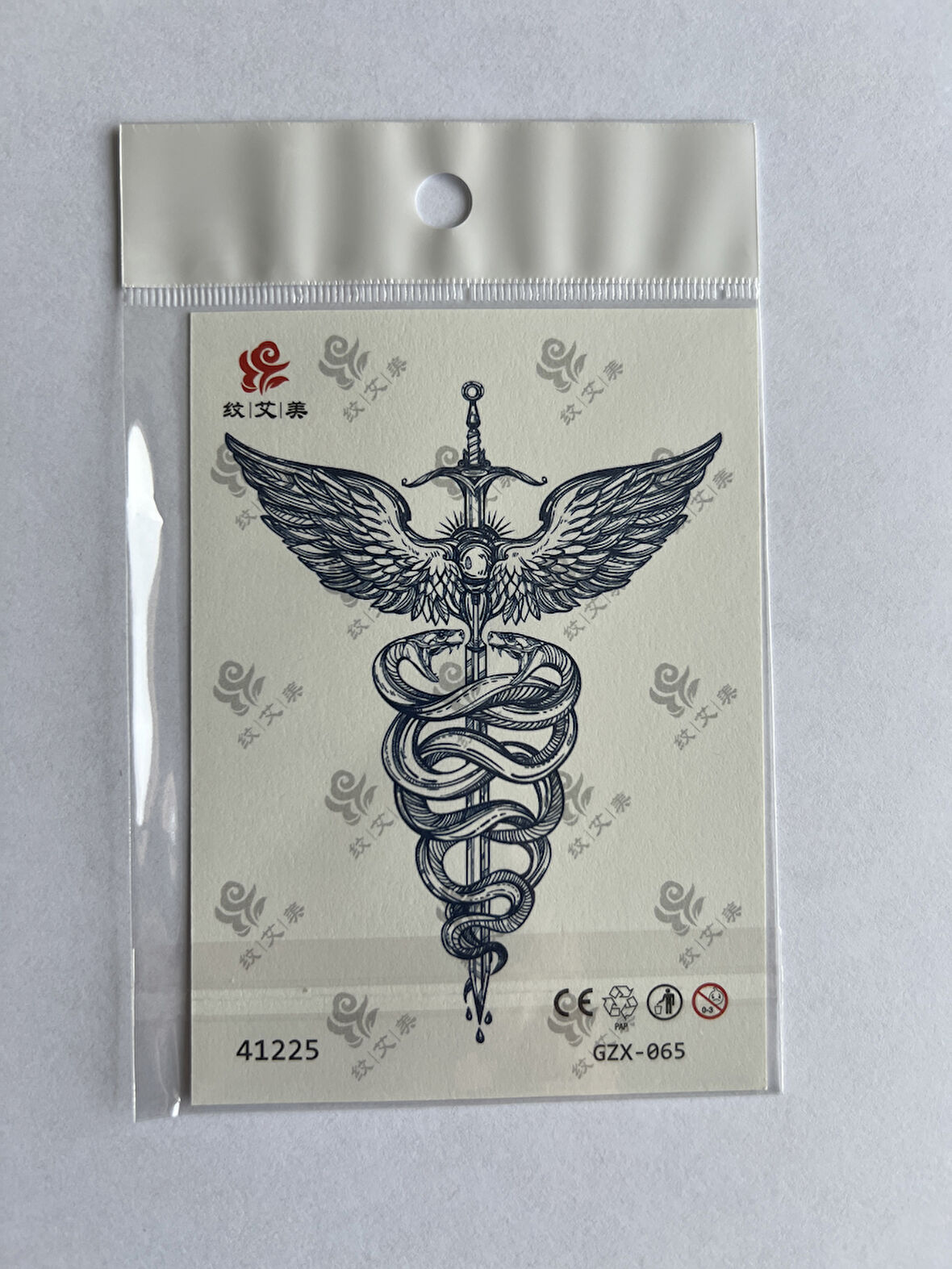 Kılıç Kanat Minimal 11x8 cm Yarı Kalıcı Geçici Dövme Yapıştırma Dövme