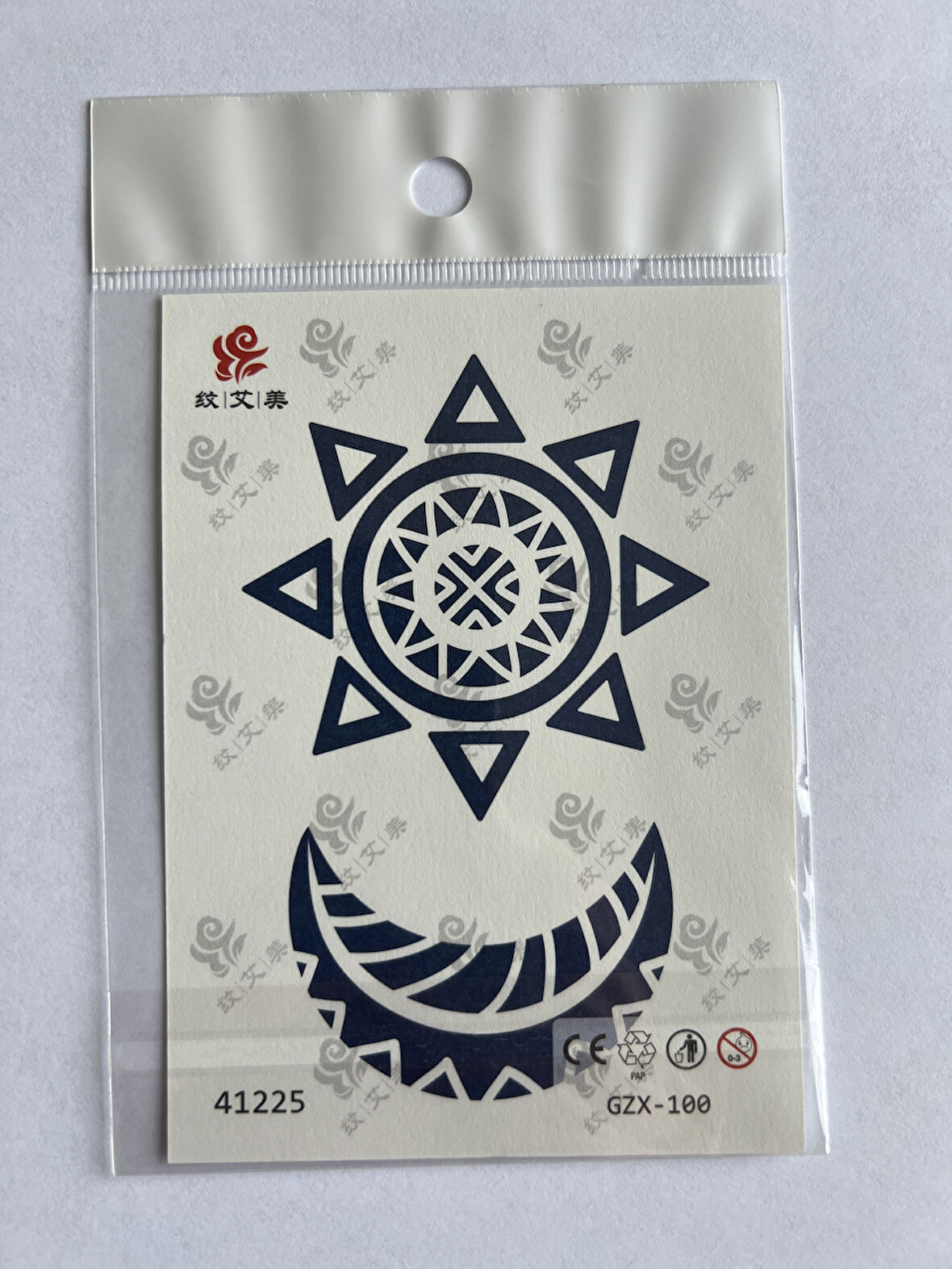 Ay Yıldız Minimal 11x8 cm Yarı Kalıcı Geçici Dövme Yapıştırma Dövme