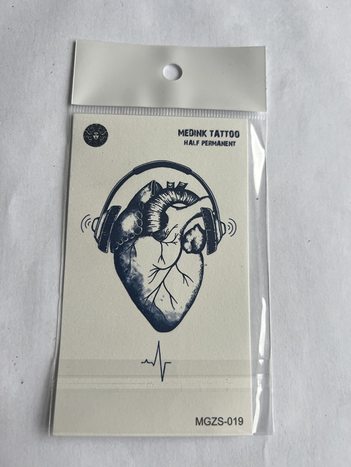 Kalp 11x8 cm Yarı Kalıcı Geçici Dövme Yapıştırma Dövme