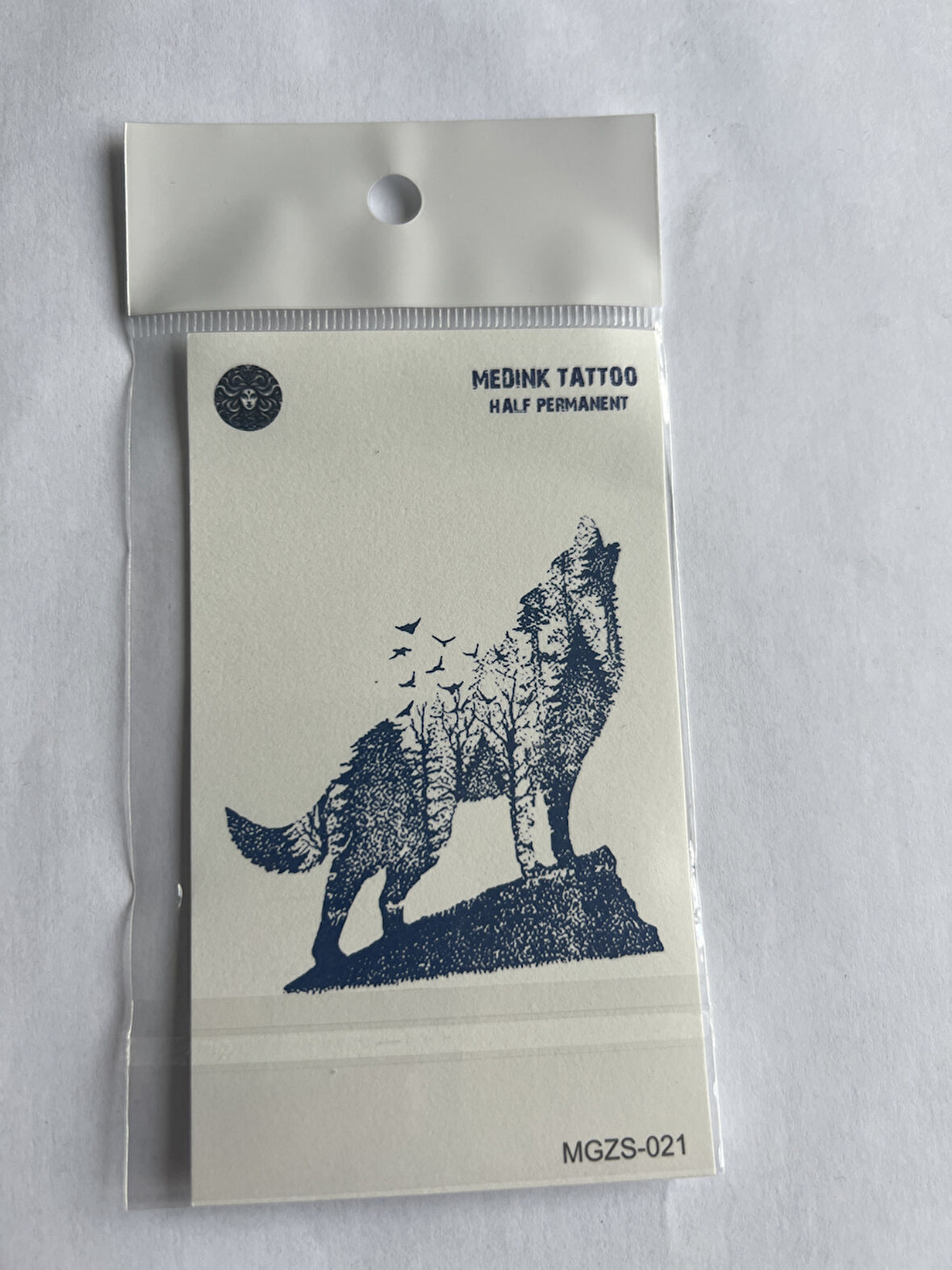 Bozkurt 11x8 cm Yarı Kalıcı Geçici Dövme Yapıştırma Dövme