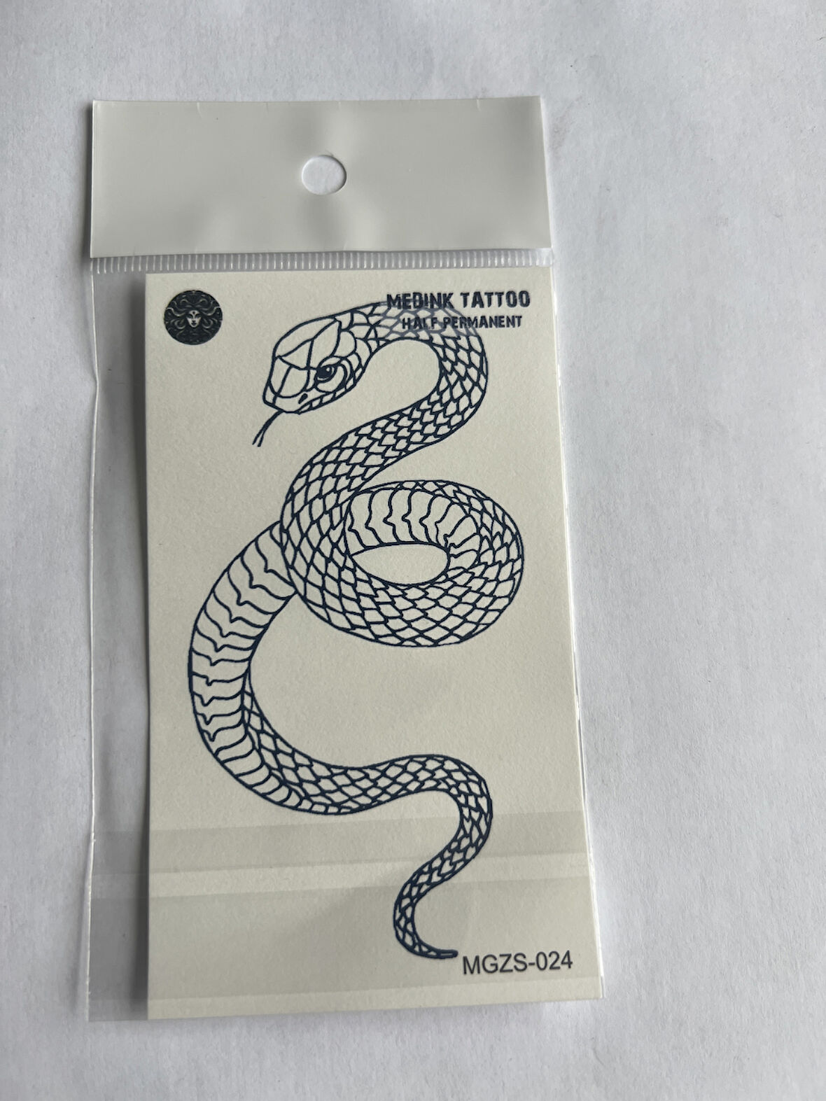 Yılan 11x8 cm Yarı Kalıcı Geçici Dövme Yapıştırma Dövme