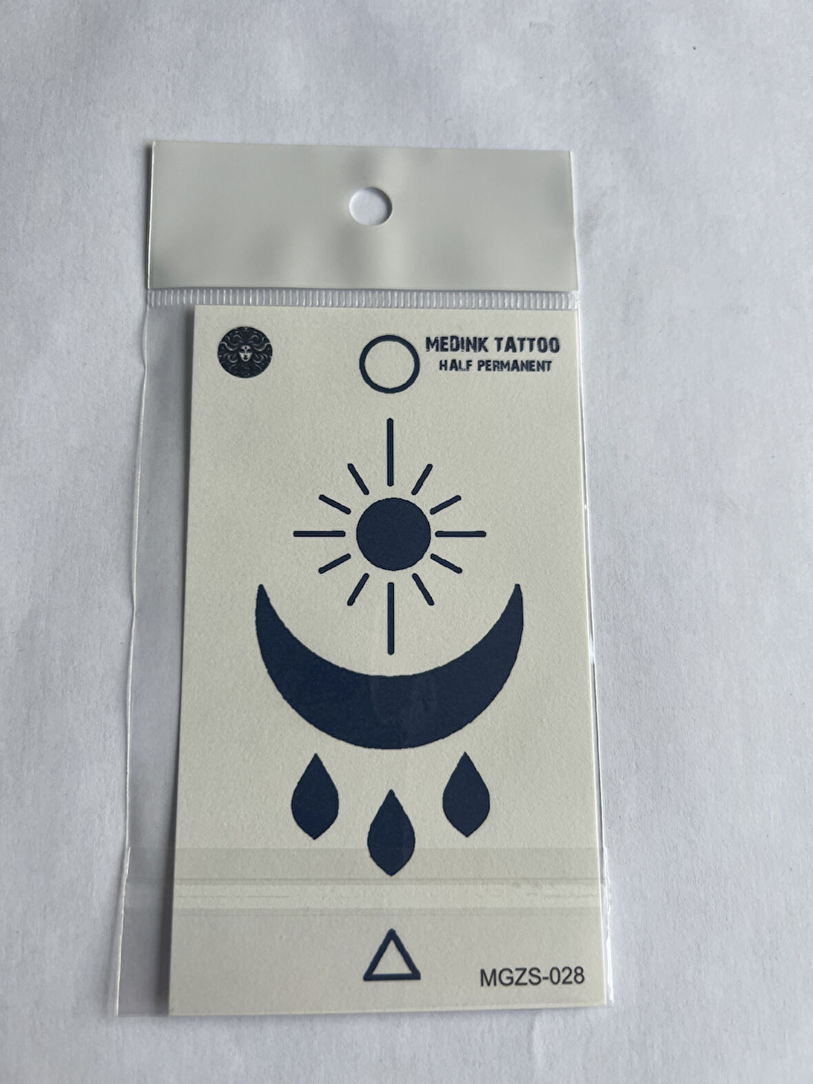 Ay Damla 11x8 cm Yarı Kalıcı Geçici Dövme Yapıştırma Dövme