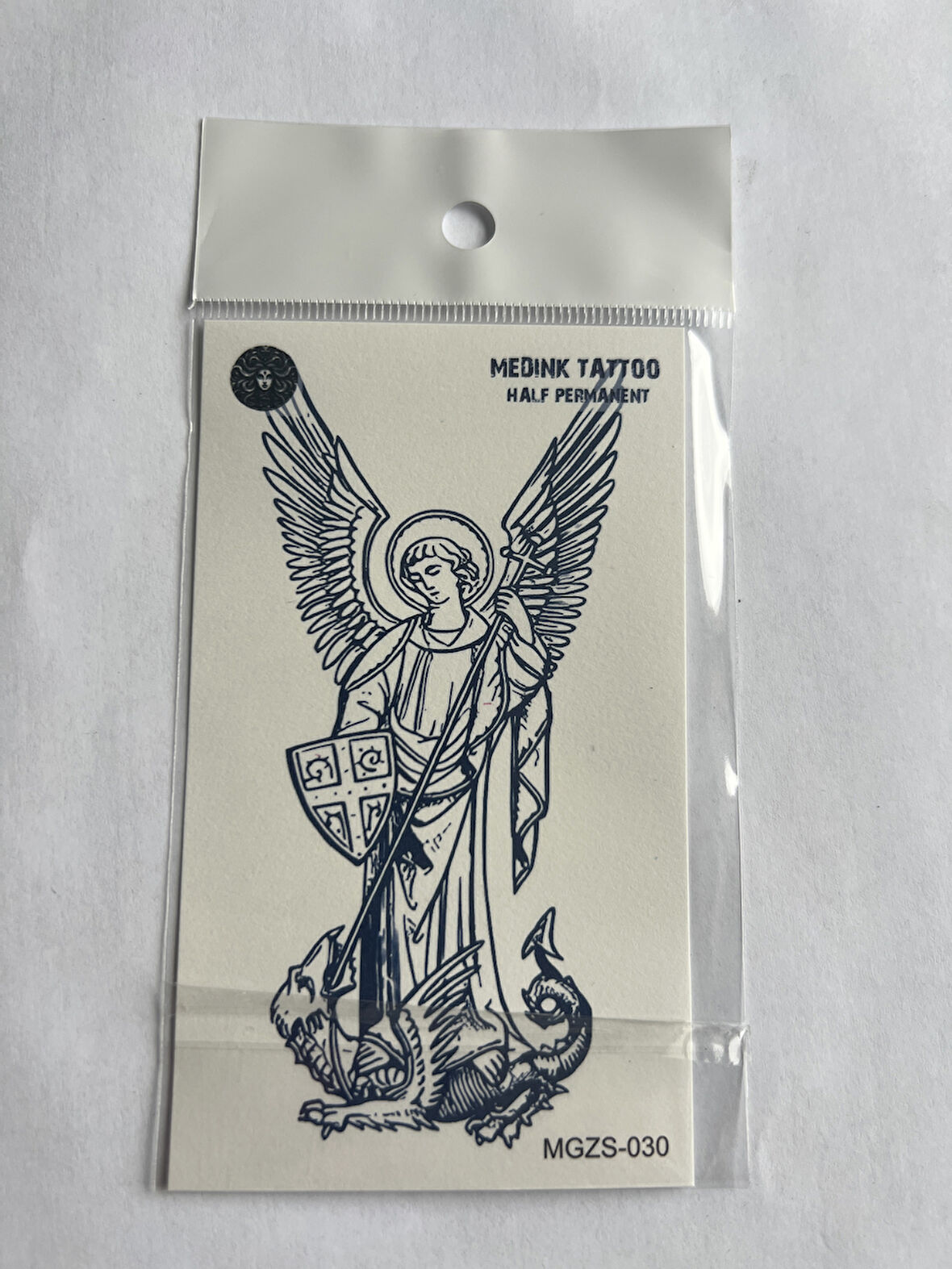 Savaş Melek 11x8 cm Yarı Kalıcı Geçici Dövme Yapıştırma Dövme