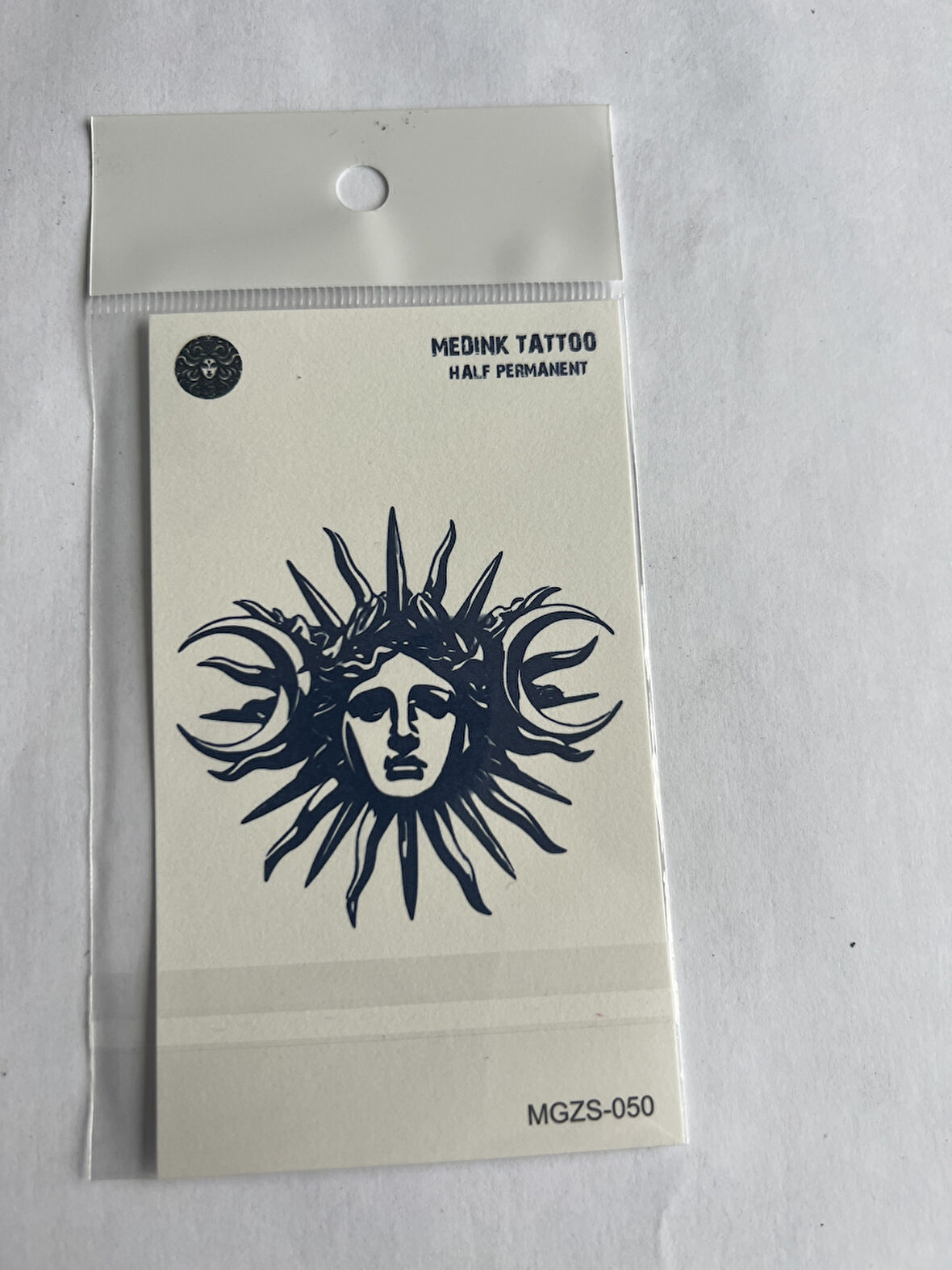 Güneş Minimal 11x8 cm Yarı Kalıcı Geçici Dövme Yapıştırma Dövme