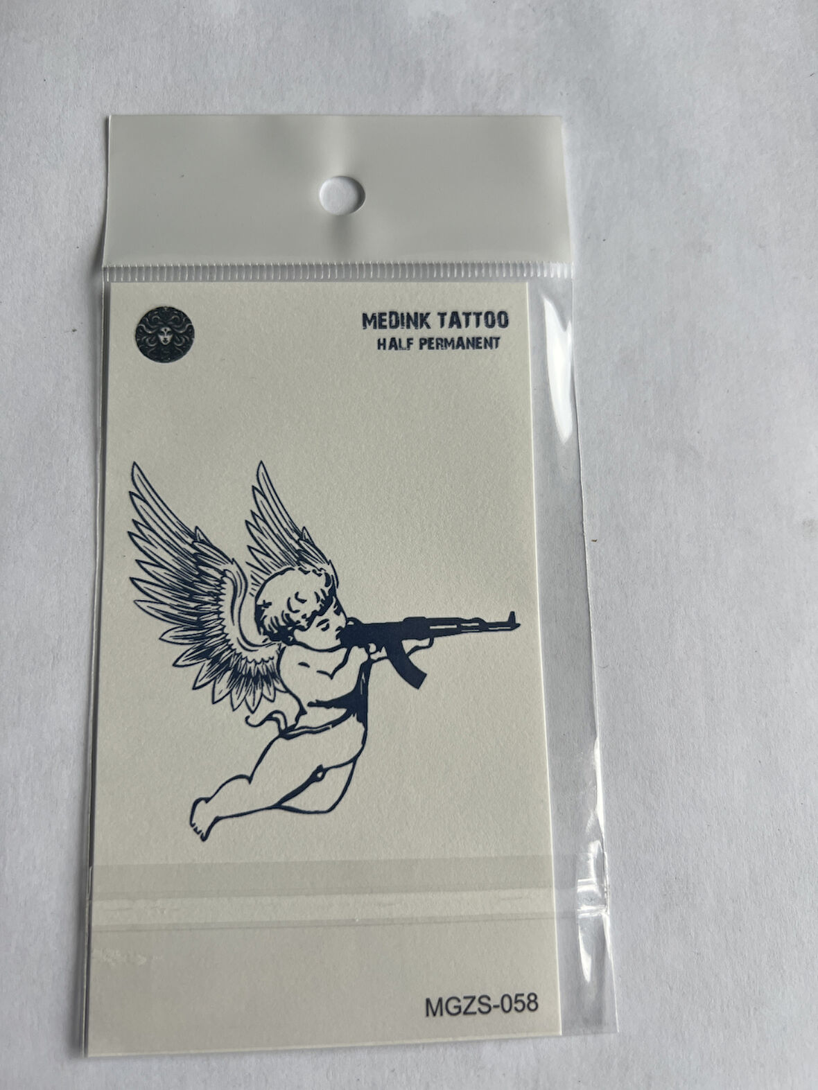 Melek 11x8 cm Yarı Kalıcı Geçici Dövme Yapıştırma Dövme