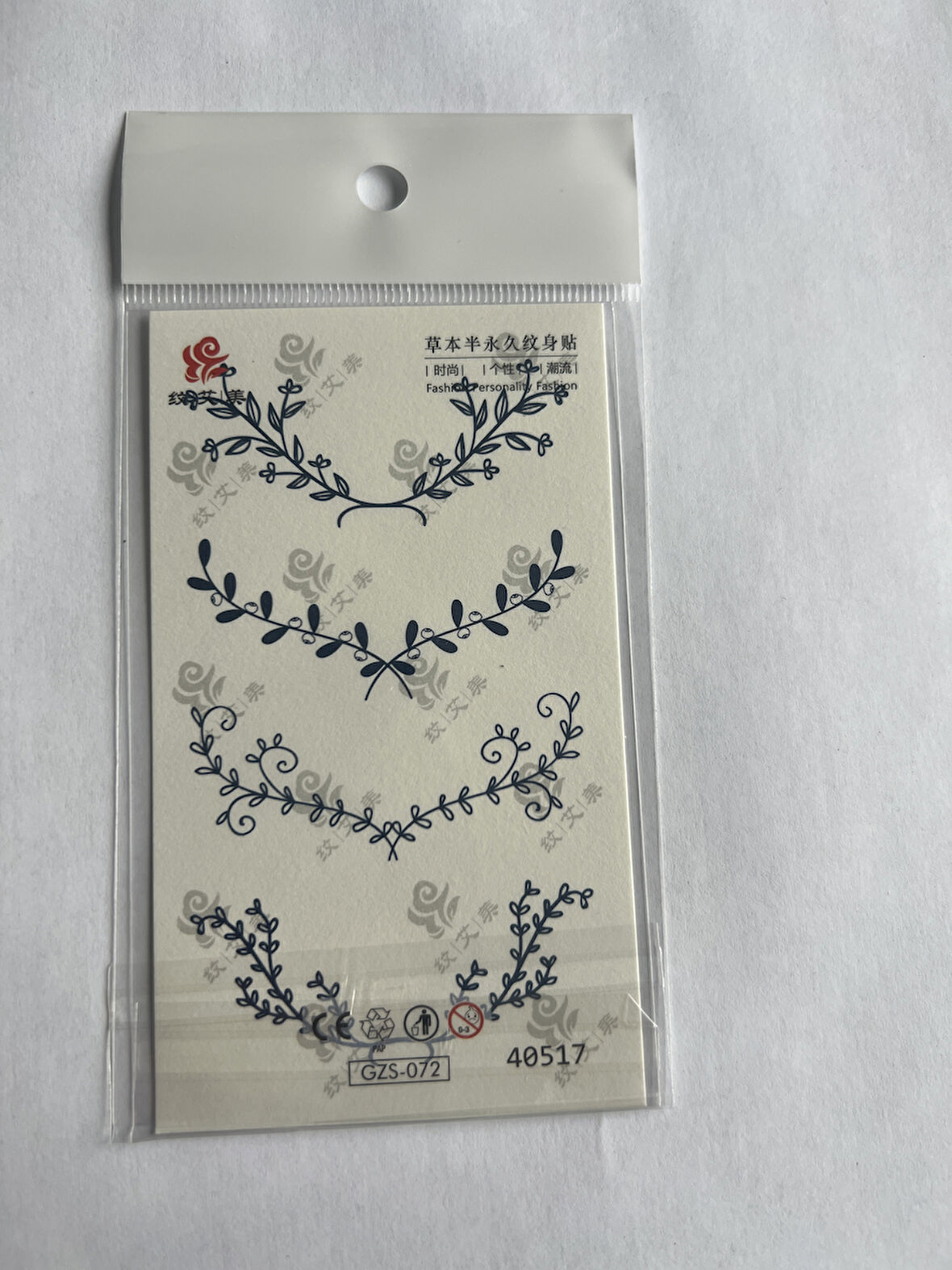 Parmak Dövmeleri Model14 11x8 cm Yarı Kalıcı Geçici Dövme Yapıştırma Dövme