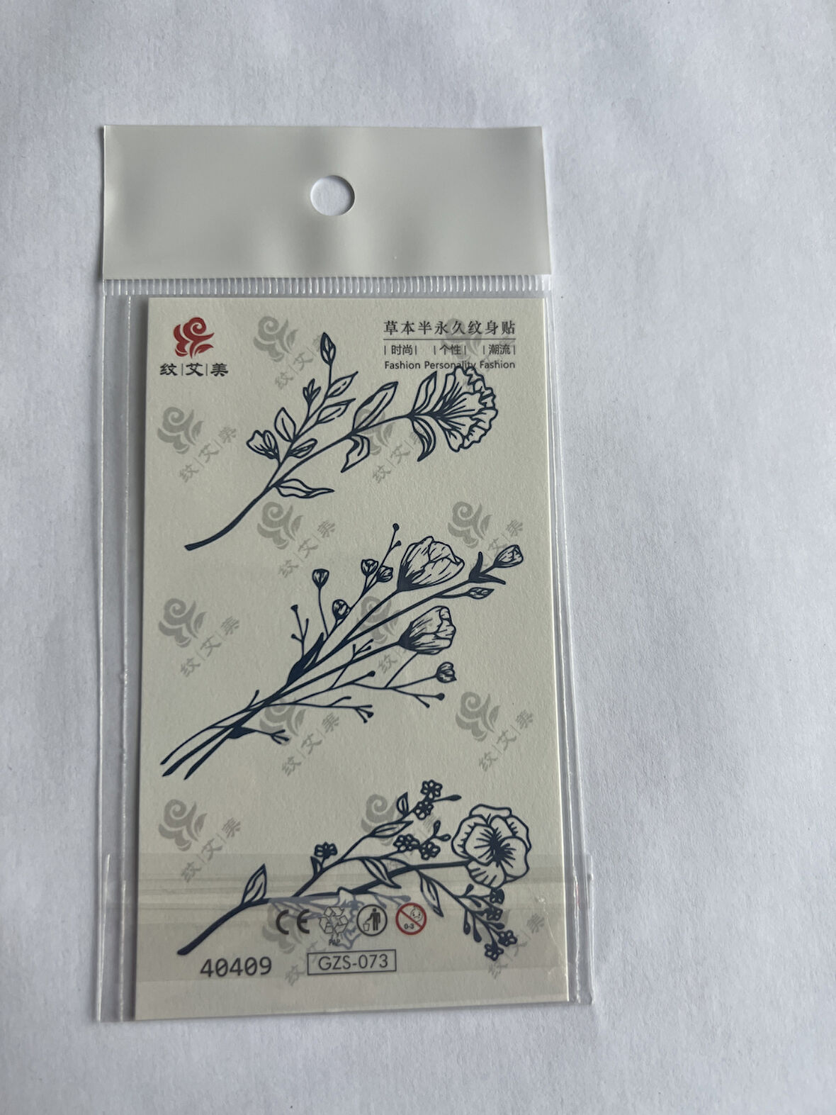 Parmak Dövmeleri Model17- 11x8 cm Yarı Kalıcı Geçici Dövme Yapıştırma Dövme