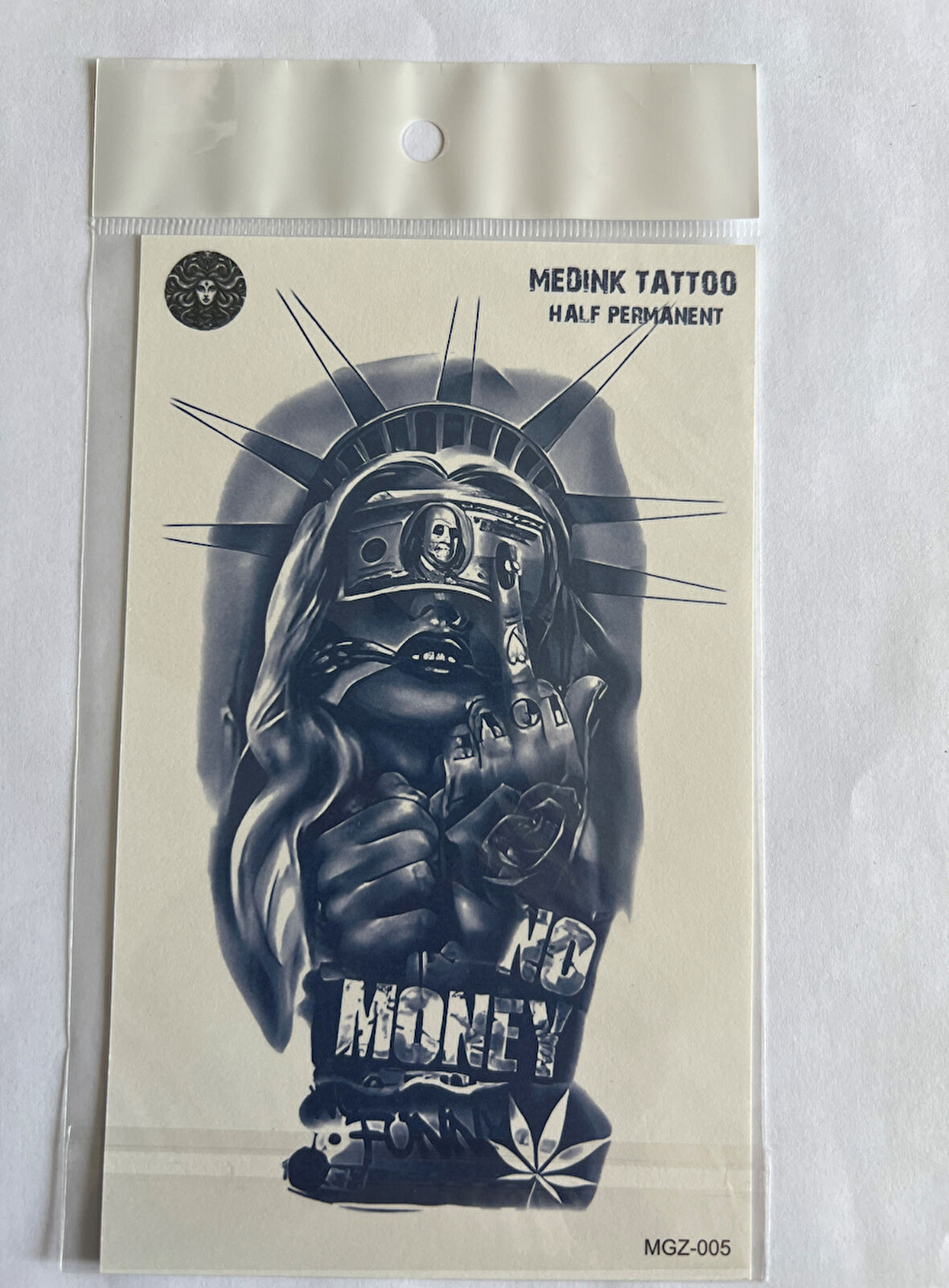 Özgürlük 18x11 cm Yarı Kalıcı Hayalet Geçici Dövme Yapıştırma Dövme