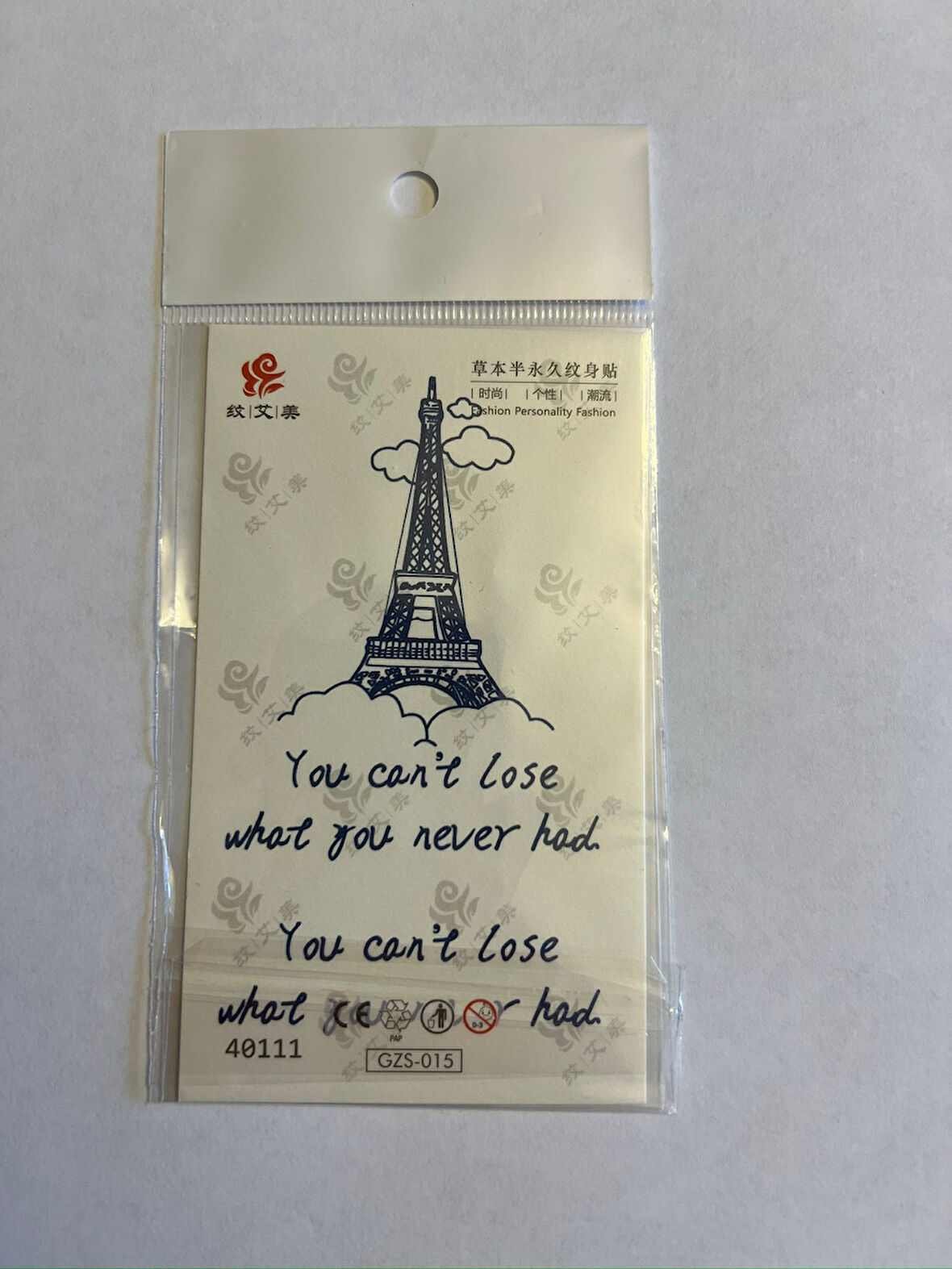 Eifel Kulesi Minimal Yarı Kalıcı Hayalet Geçici Dövme Yapıştırma Dövme