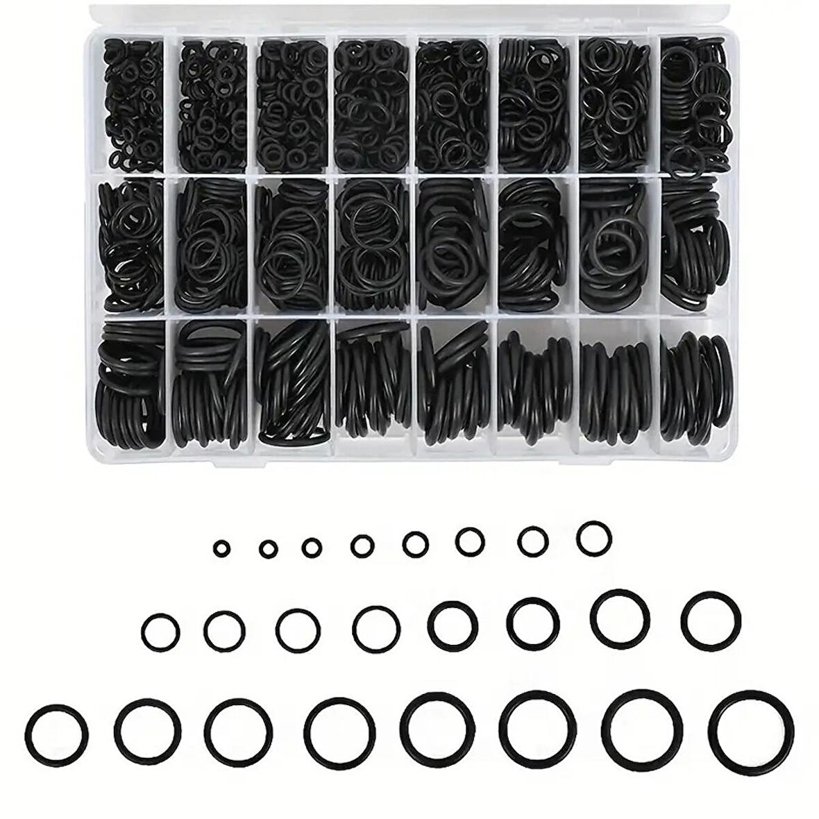 800 Parça O-Ring Kauçuk Conta Seti - Sızdırmazlık Halkası Tamir ve Bakım Seti
