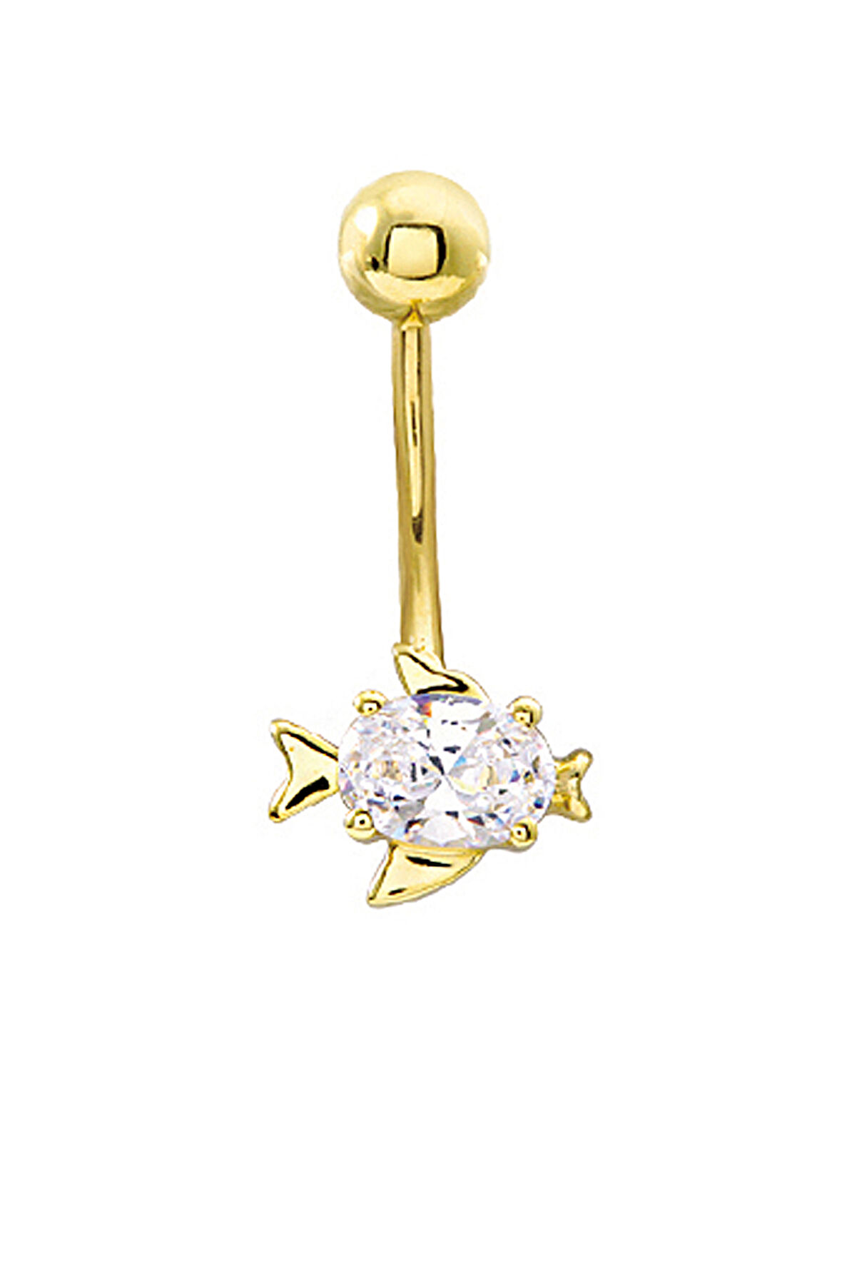 Altın Balık Model Göbek Piercingi