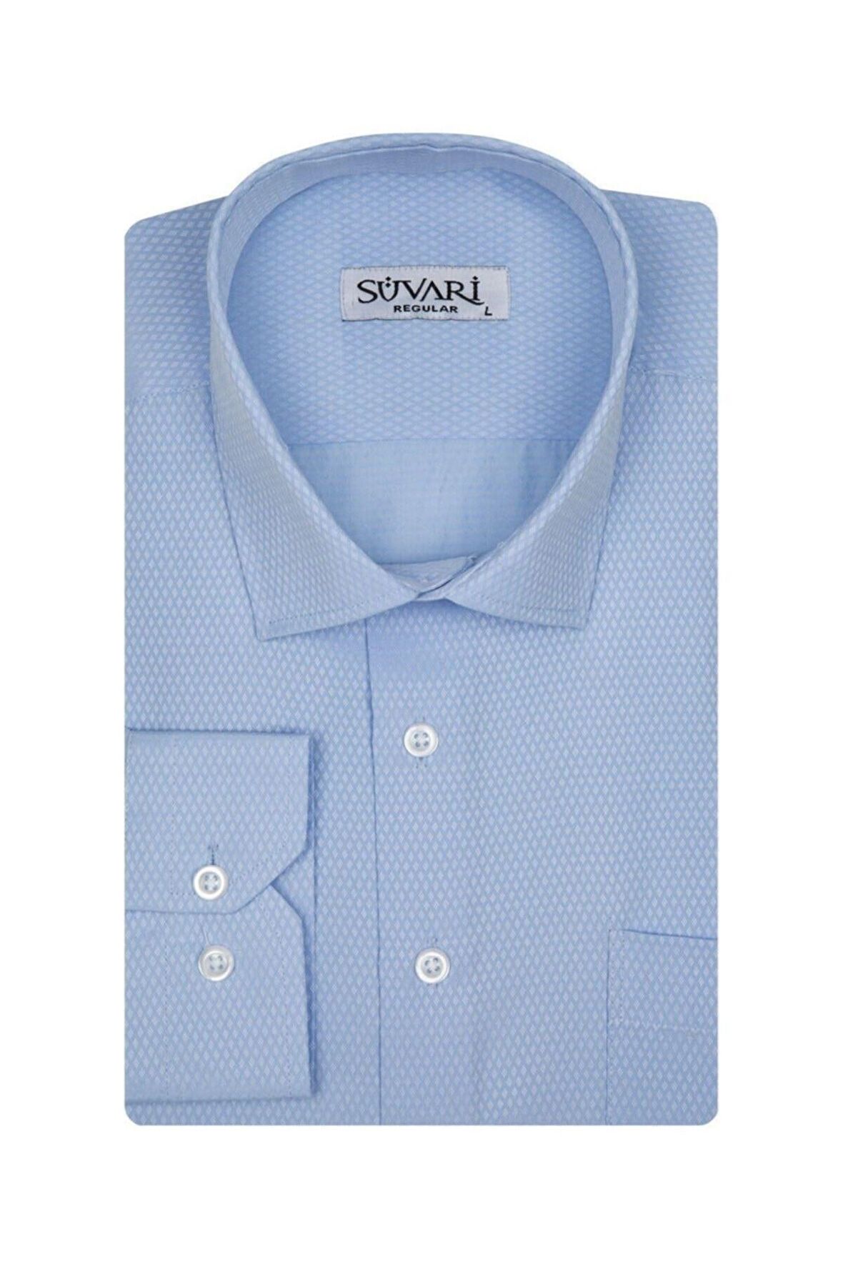 Süvari Bol Kesim Armürlü Beyaz Erkek Gömlek