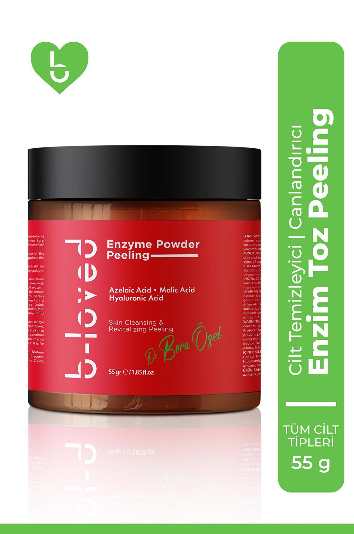 Siyah Nokta Karşıtı Azelaik Asit Ve Hyaluronik Asit Içeren Yüz Canlandırıcı Enzim Peeling-55 G