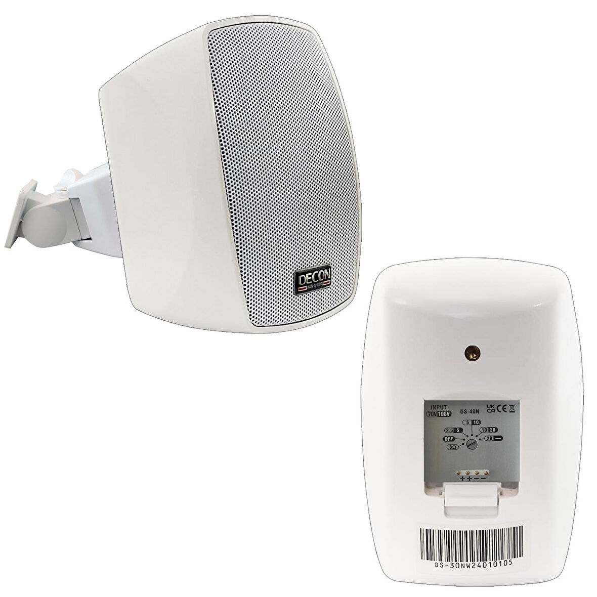 DECON DS-40NW Sütun Hoparlör 10cm 20 Watt Trafolu Beyaz 2 Adet