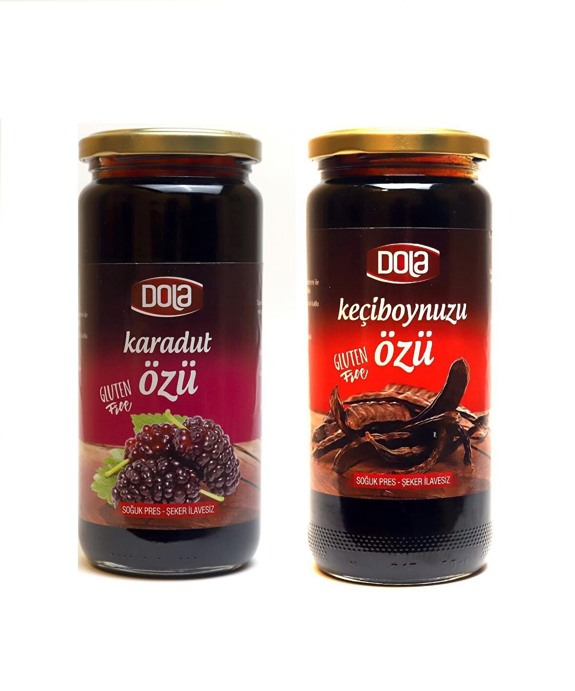 Dola Keçiboynuzu ve Karadut Özü 640 g 2 Adet Glutensiz, Soğuk Pres, Şeker İlavesiz