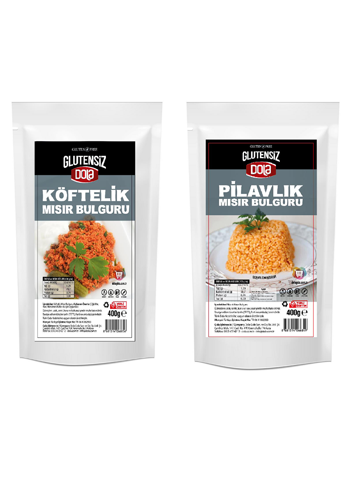 Dola Glutensiz Köftelik - Pilavlık Mısır Bulguru 2 Li Paket