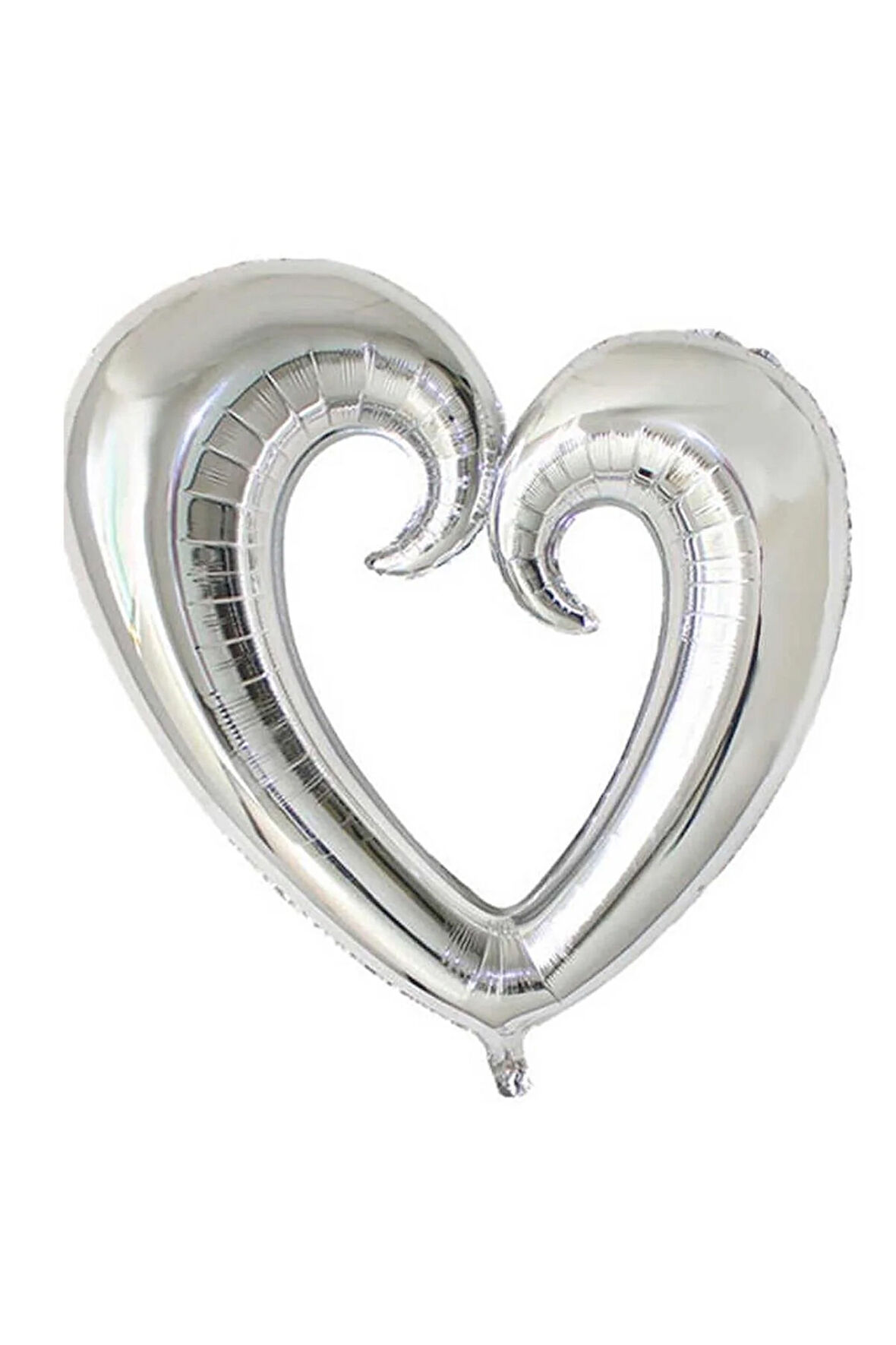 Folyo Balon Ortası Boş Kalp 100 Cm Helyum Uyumlu