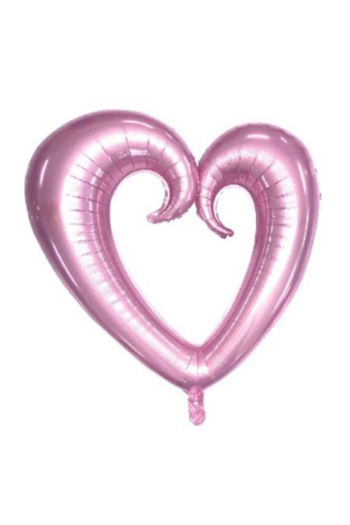 Folyo Balon Ortası Boş Kalp 100 Cm Helyum Uyumlu