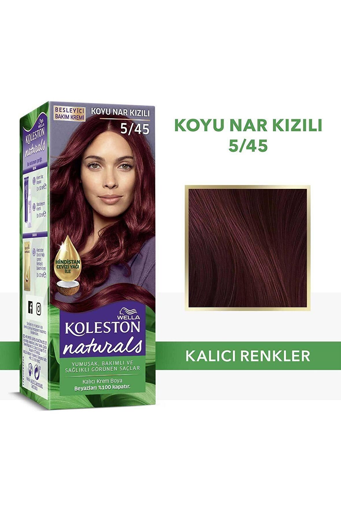 Koleston Naturals Saç Boyası 5/45 Koyu Nar Kızılı
