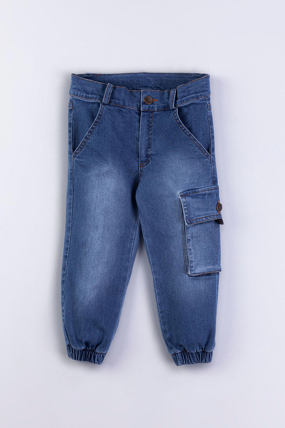 Erkek Çocuk Jogger Kargo Cepli Kot Pantalon