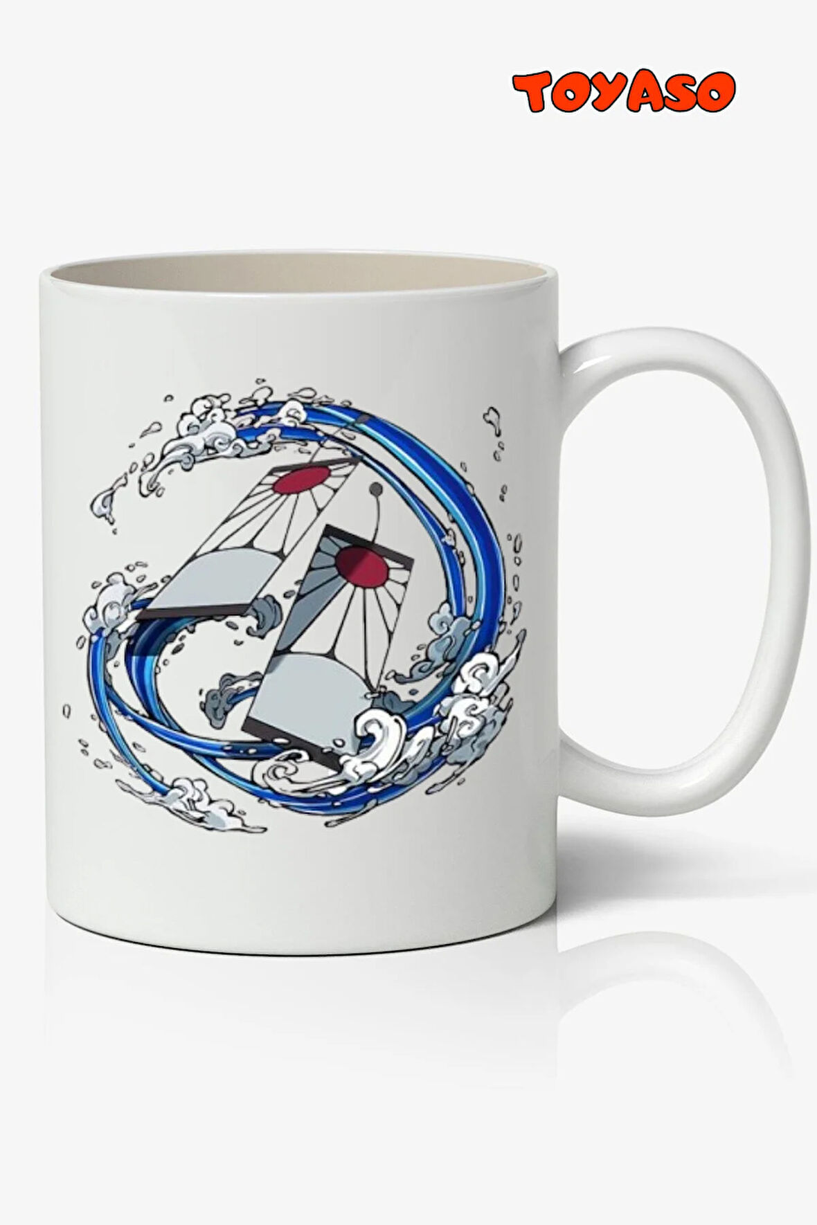 Demon Slayer Tanjiro Hanafuda Anime Temalı Beyaz Kupa Bardak Sevgiliye Arkadaşa Hediye