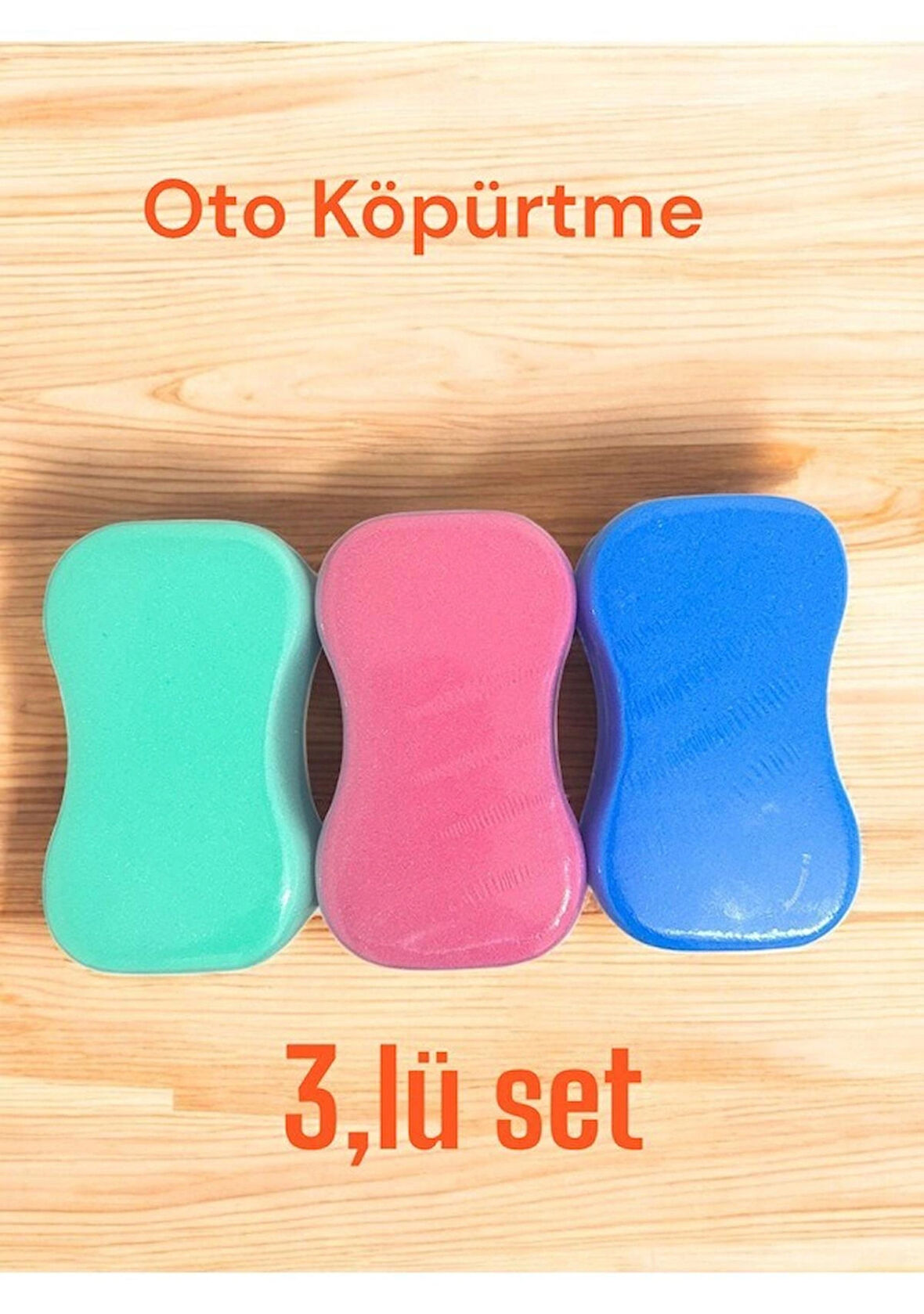 Yıkama Araba Köpürtme Temizleme Yumuşak Oto Süngeri 3 Adet