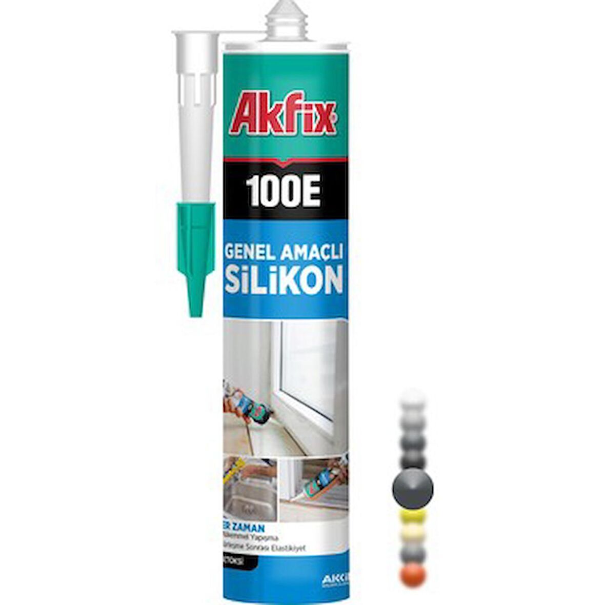 AKFİX 100E ANTRASİT GRİ SİLİKON 280 ML