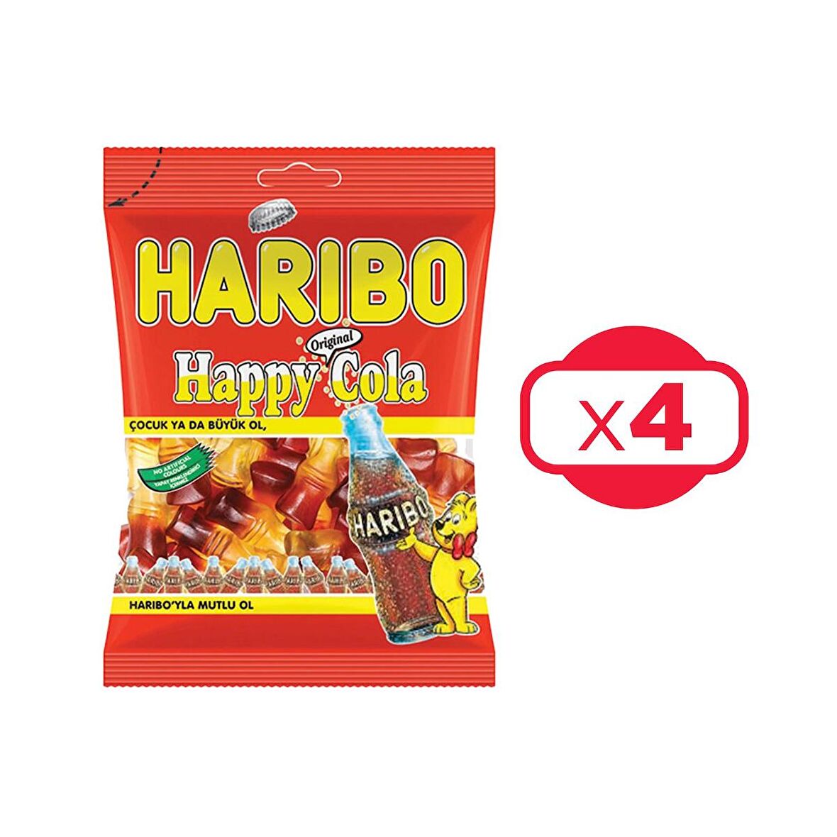 Haribo Happy-Cola 80 gr x 4 Adet